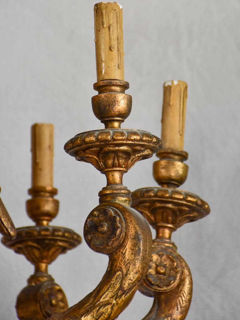 Early 19th century goose neck chandelier 27½"