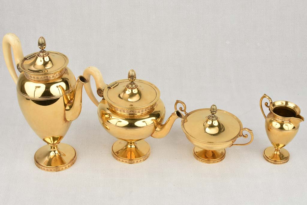 Traditional Belgian Gilt Coffee Set