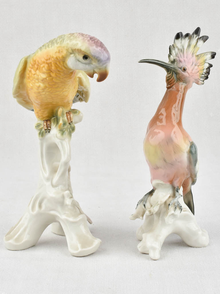 Vintage Saxony porcelain ornamental birds