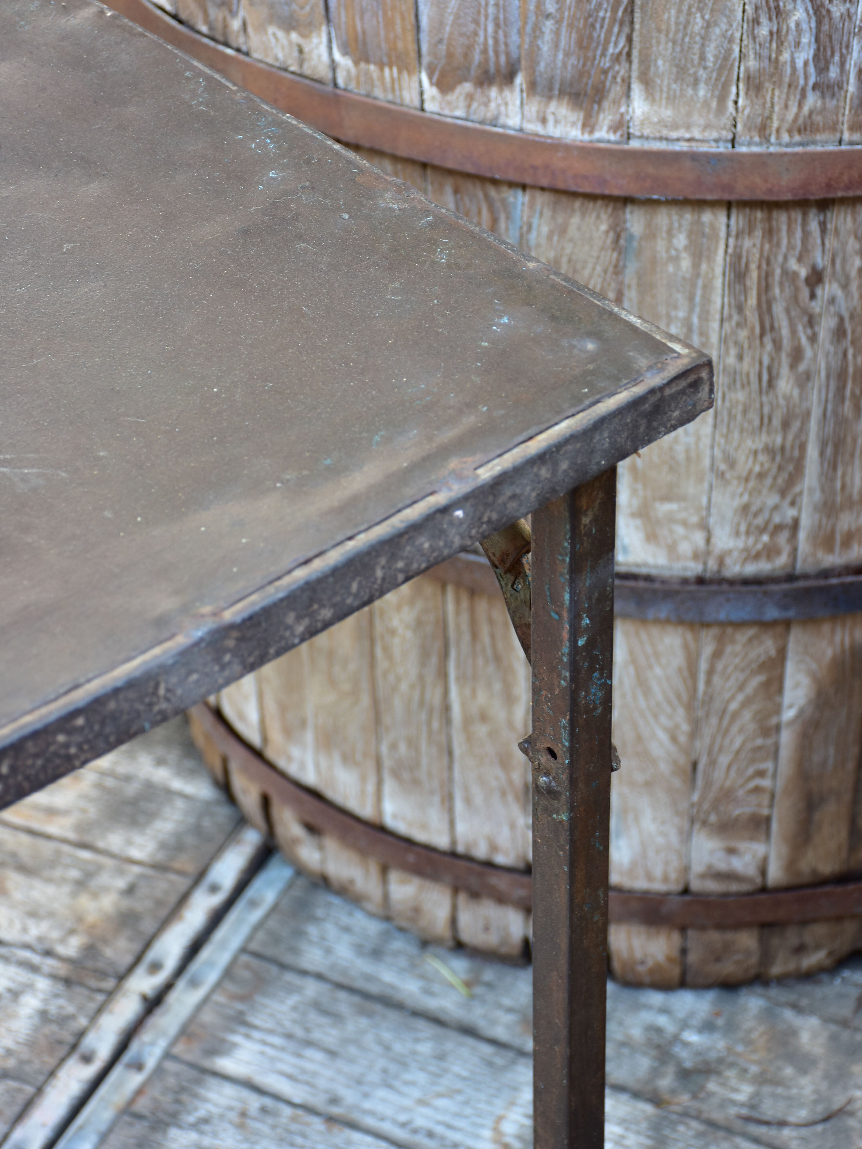 Industrial folding table from a workshop