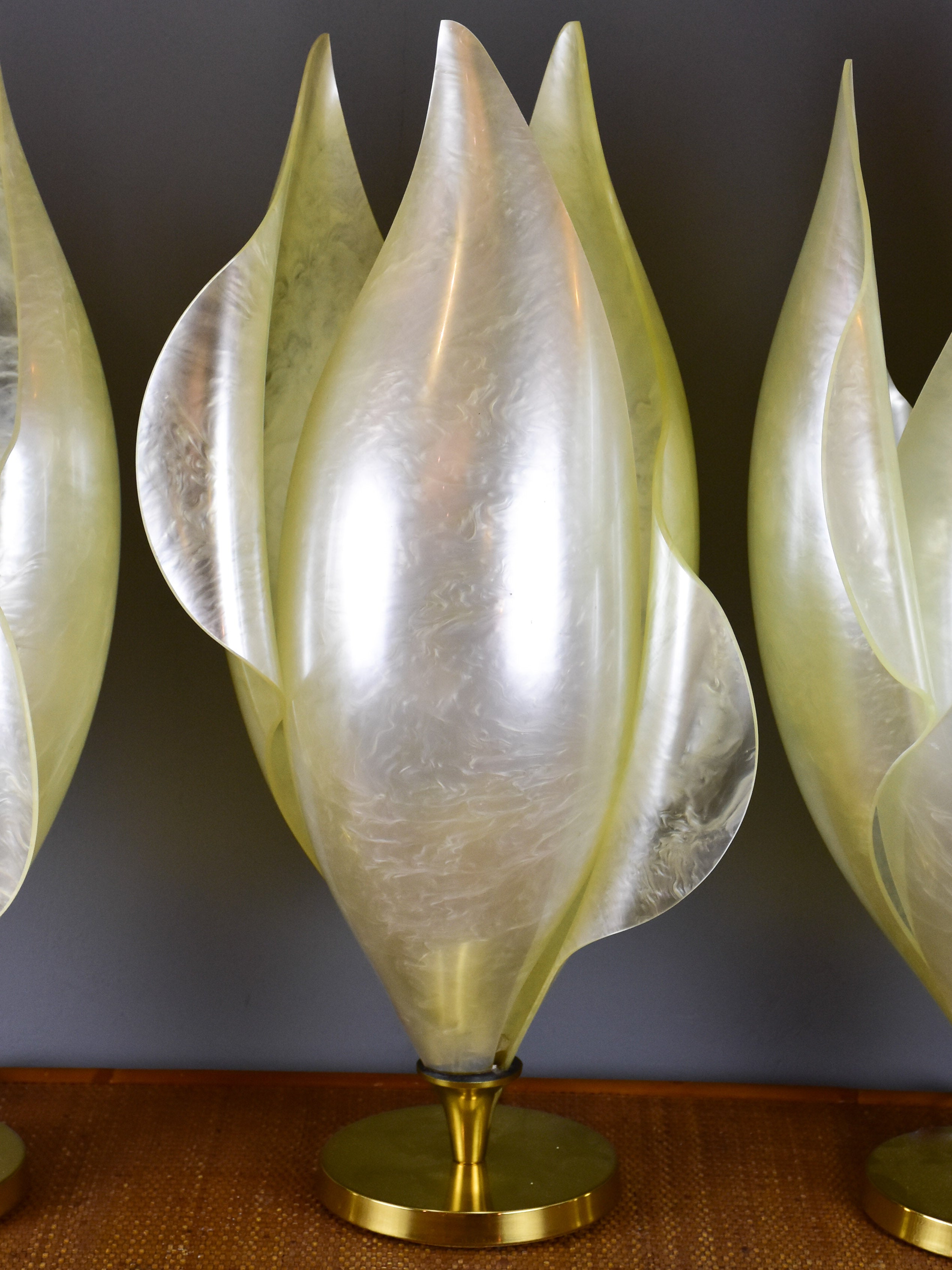 Vintage Liane Rougier lamp – abstract tulip