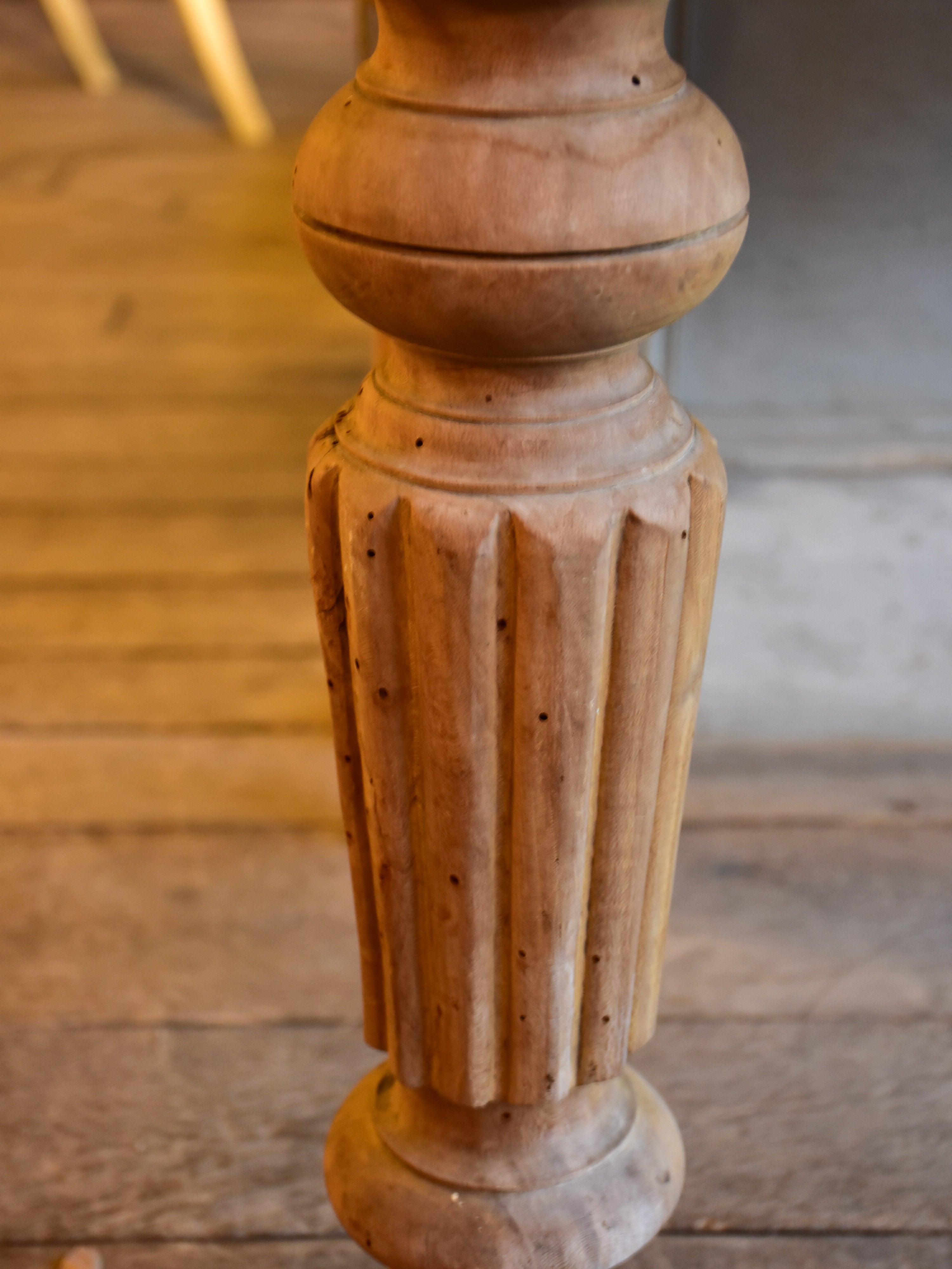 Antique French butcher's table with marble top