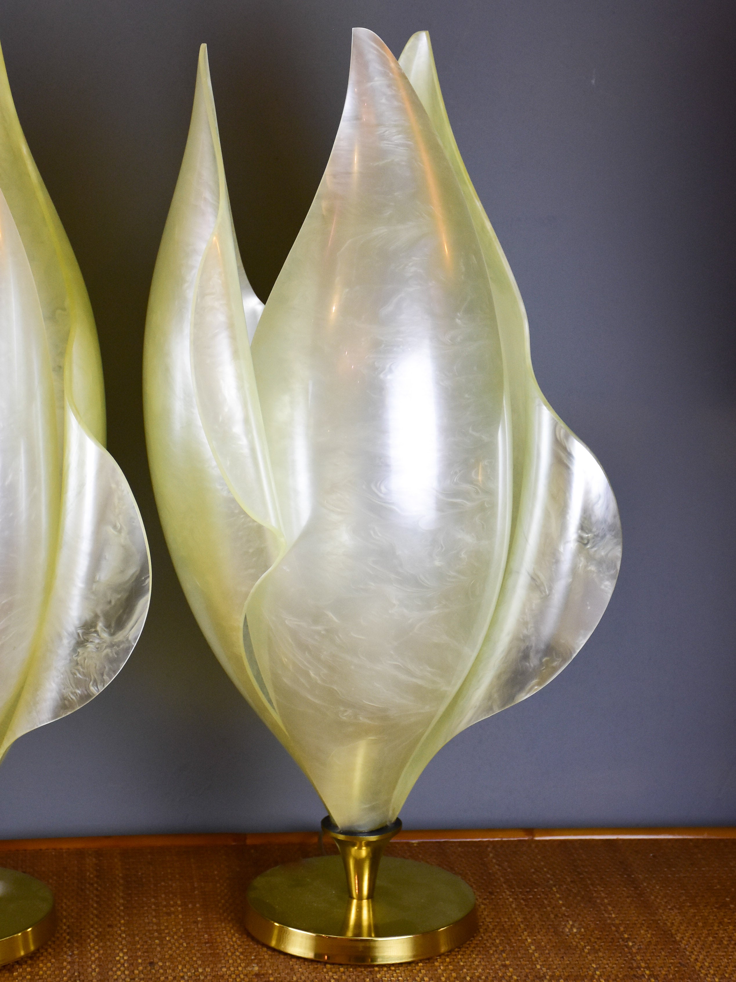 Vintage Liane Rougier lamp – abstract tulip