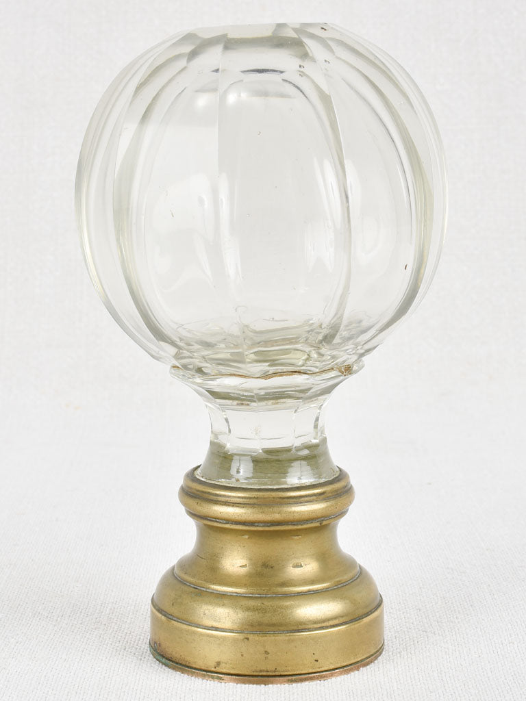 19th century blown glass balustrade ball 6¾"