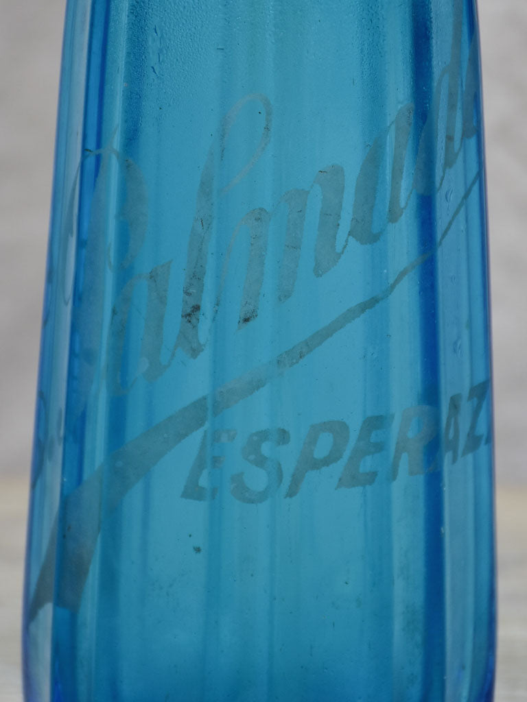 Vintage Esperaza  seltzer bottle - blue