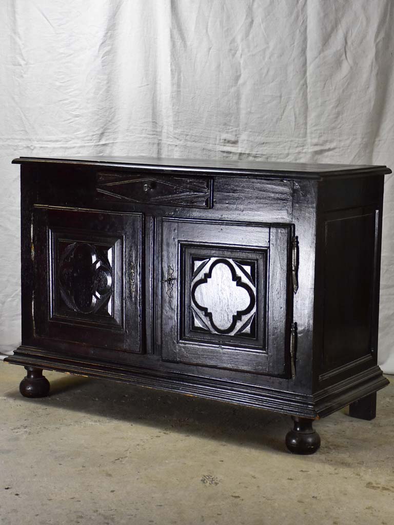 Superb Louis XIII buffet with black lacquered finish 50½"