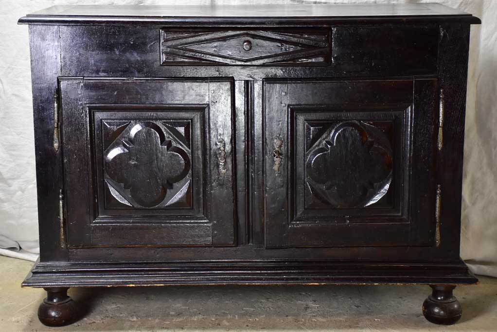 Superb Louis XIII buffet with black lacquered finish 50½"