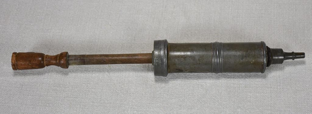 18th Century medical saline syringe 8¾"