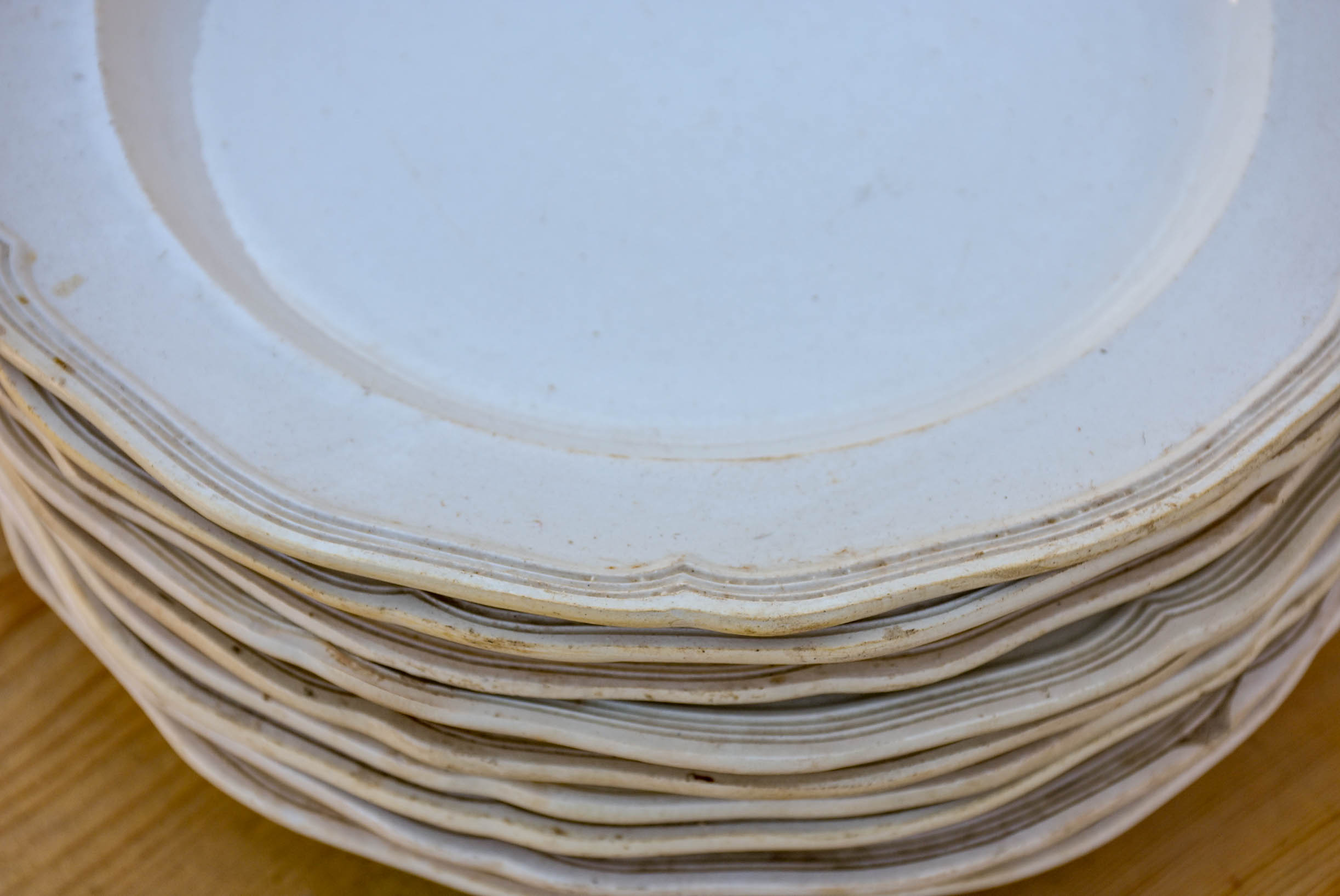 10 antique French ironstone plates