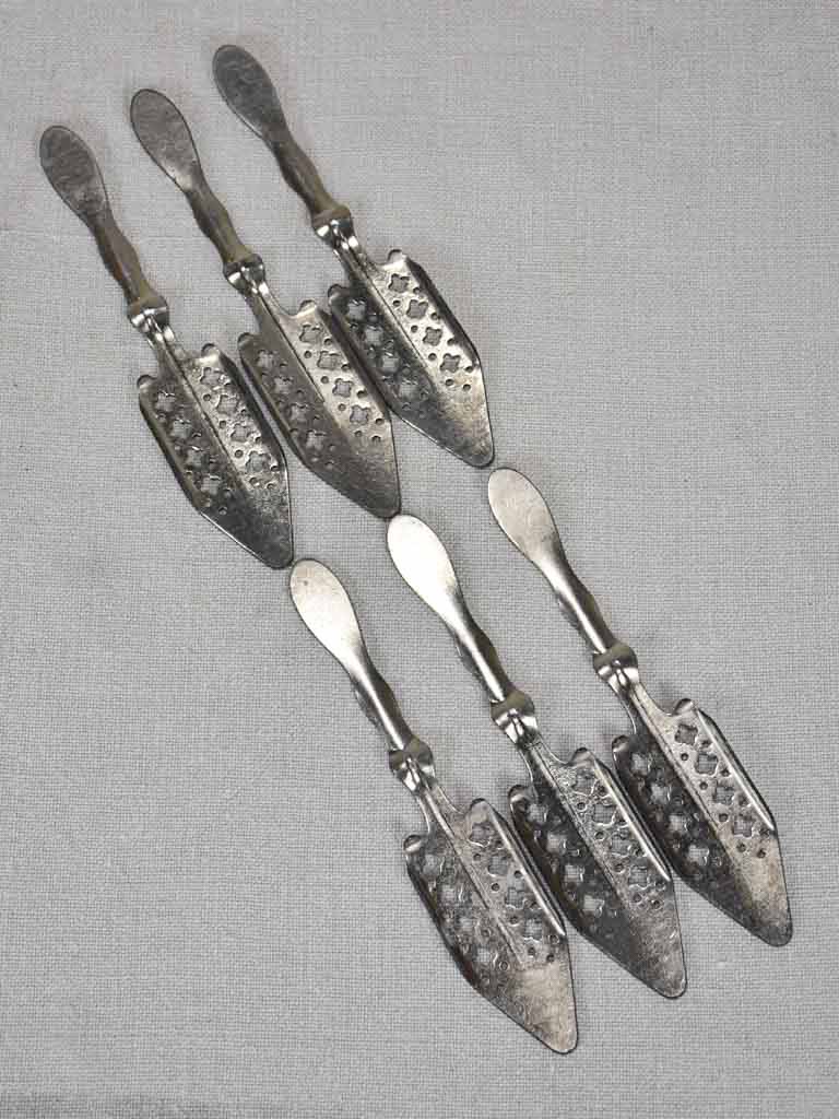 Collection of 6 absinthe spoons from the early twentieth-century