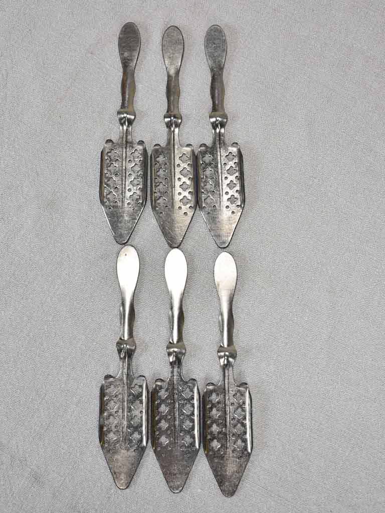 Collection of 6 absinthe spoons from the early twentieth-century