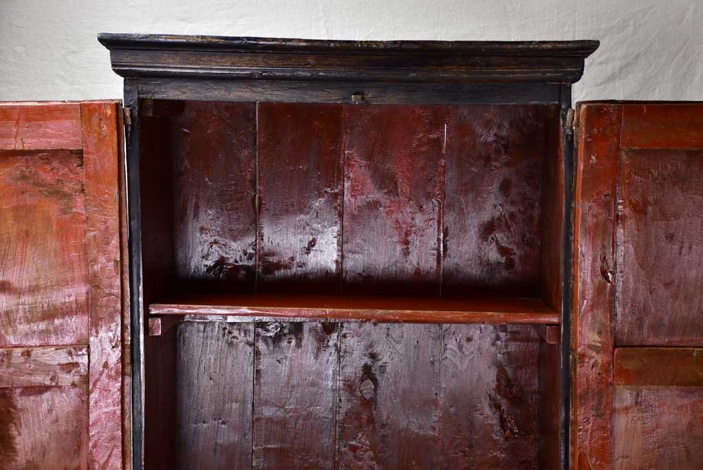 Petite 17th Century Spanish armoire with black patina 38¼"