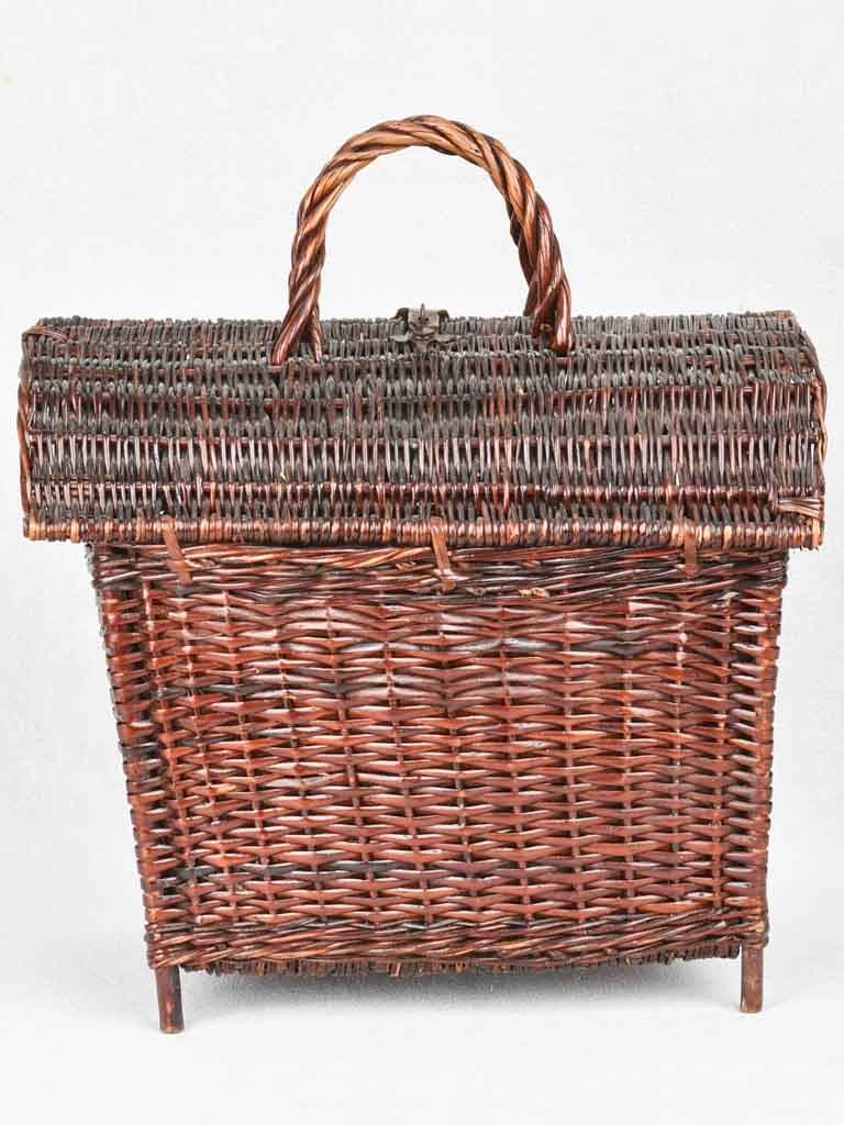 Large wicker poultry basket - 19th century