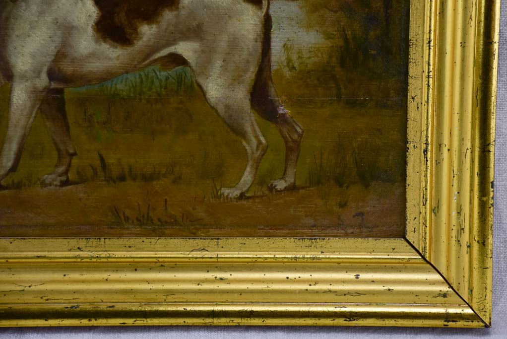 19th Century English painting of a hunting hound - anonymous 16½" x 12½"