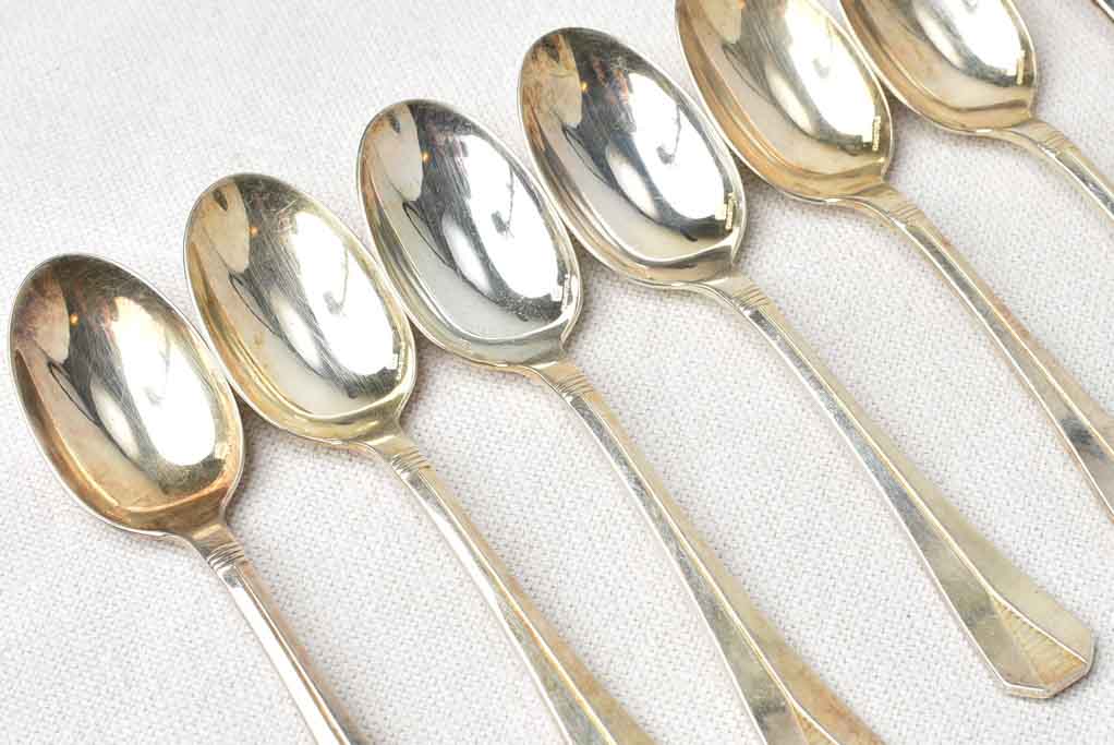 Antique Christofle flatware - Art Deco w/ geometric motif