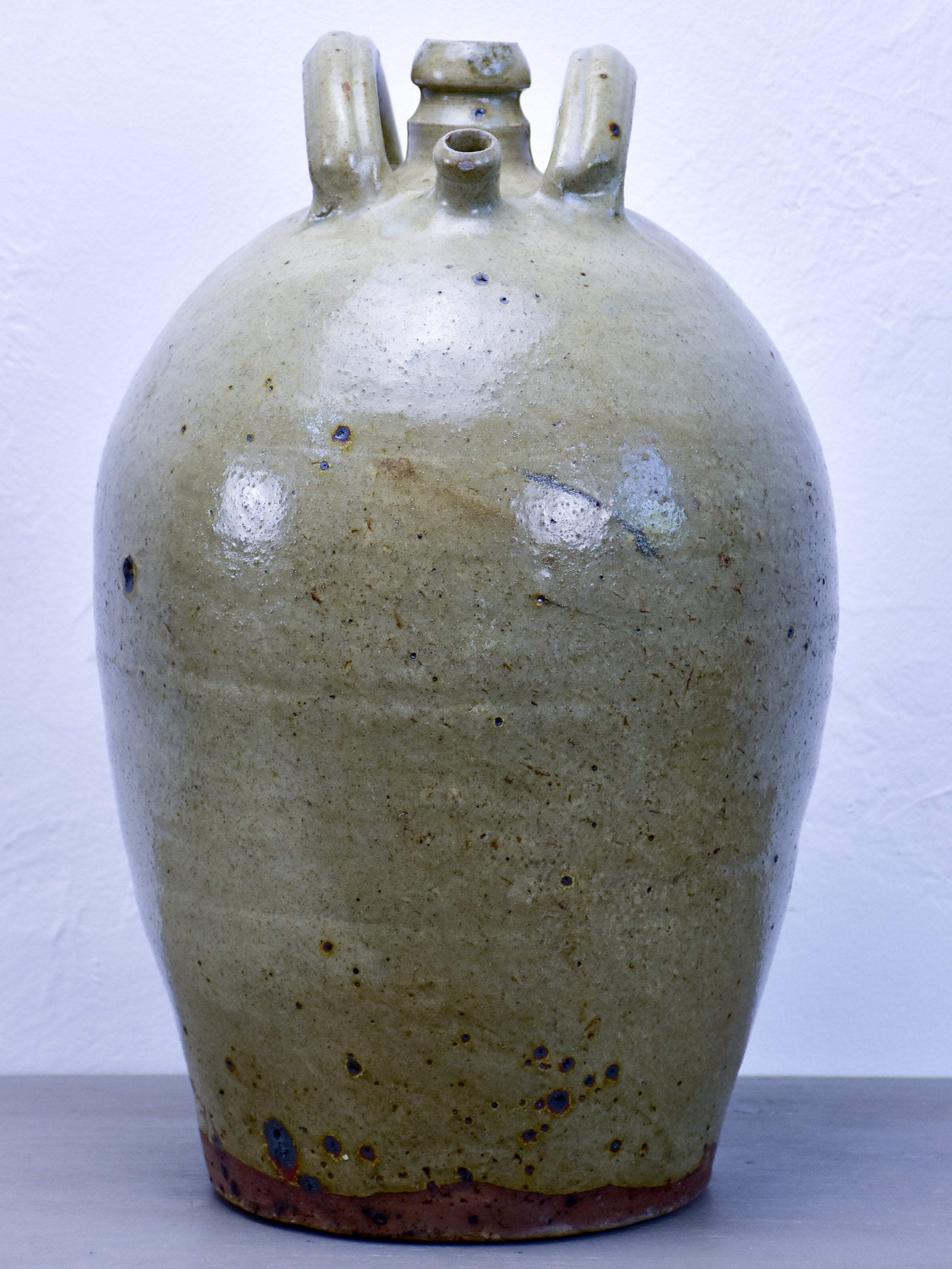 19th Century French water jug with grey glaze