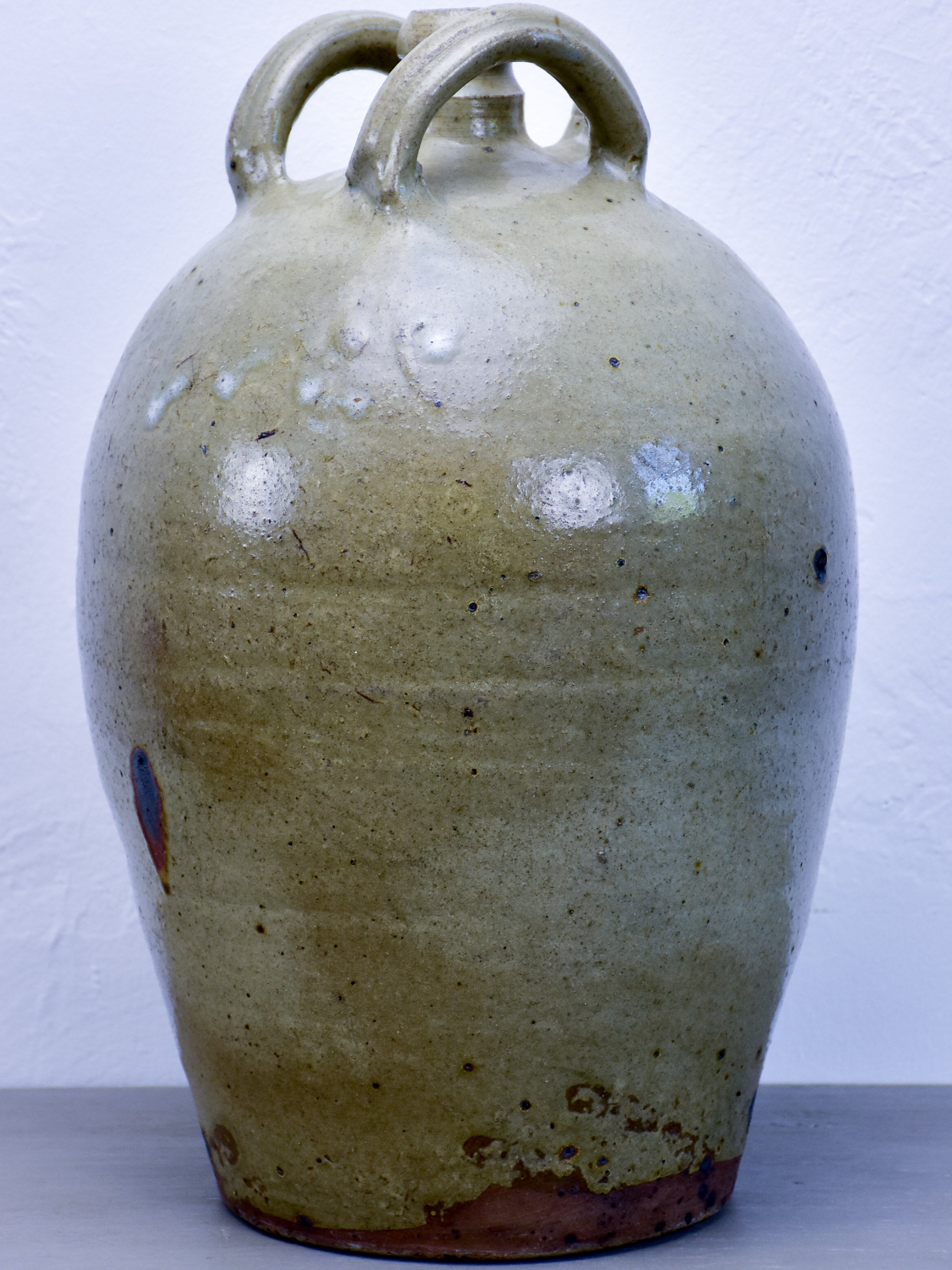 19th Century French water jug with grey glaze