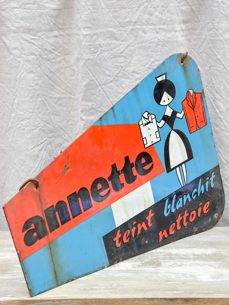 Antique French sign - Annette laundry 27½" x 19¾"