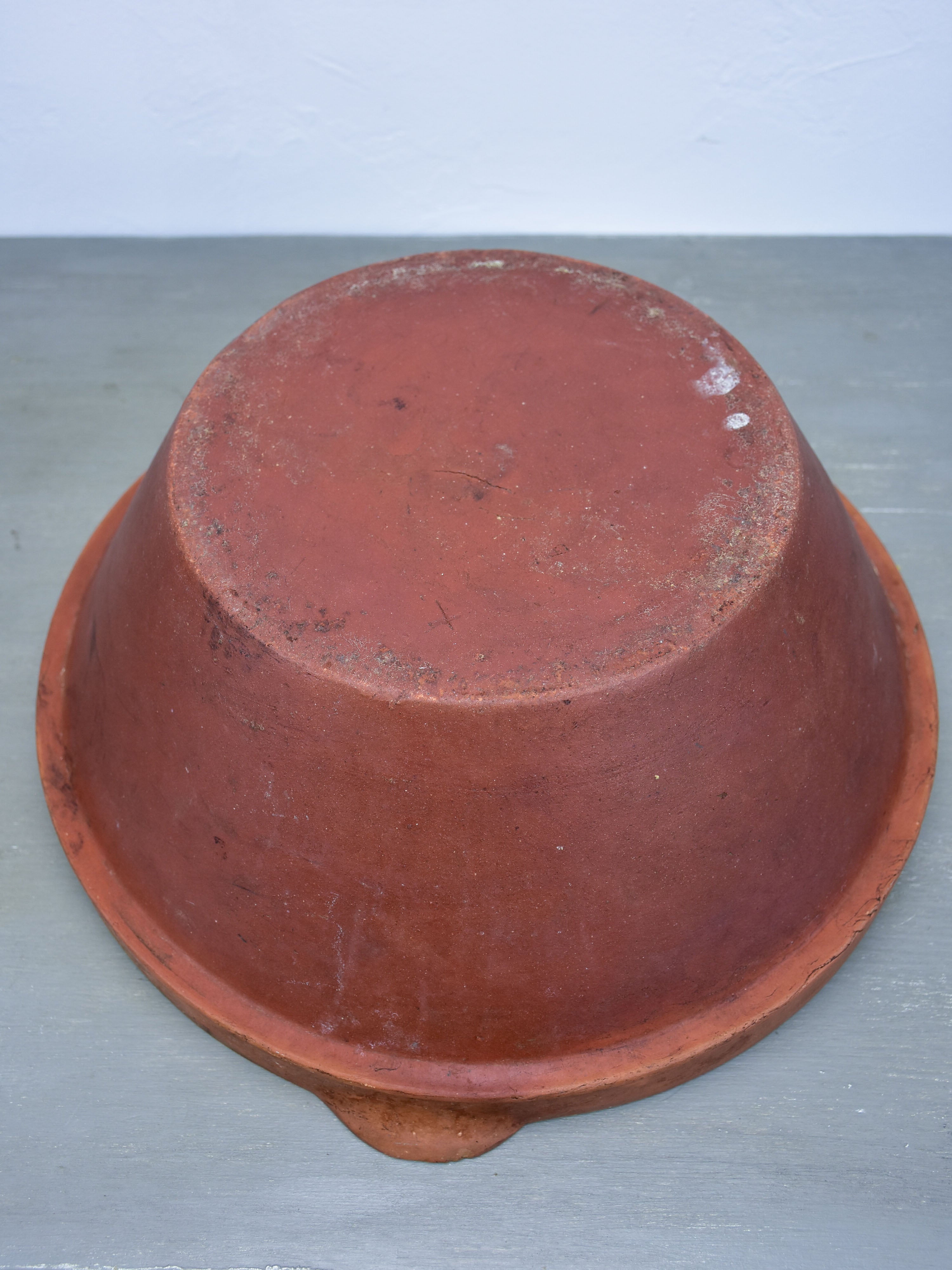 Late 19th Century French terracotta bowl with brown glaze