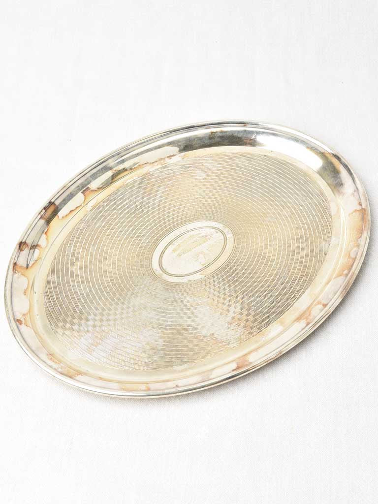 Vintage Art Deco silver-plated platter