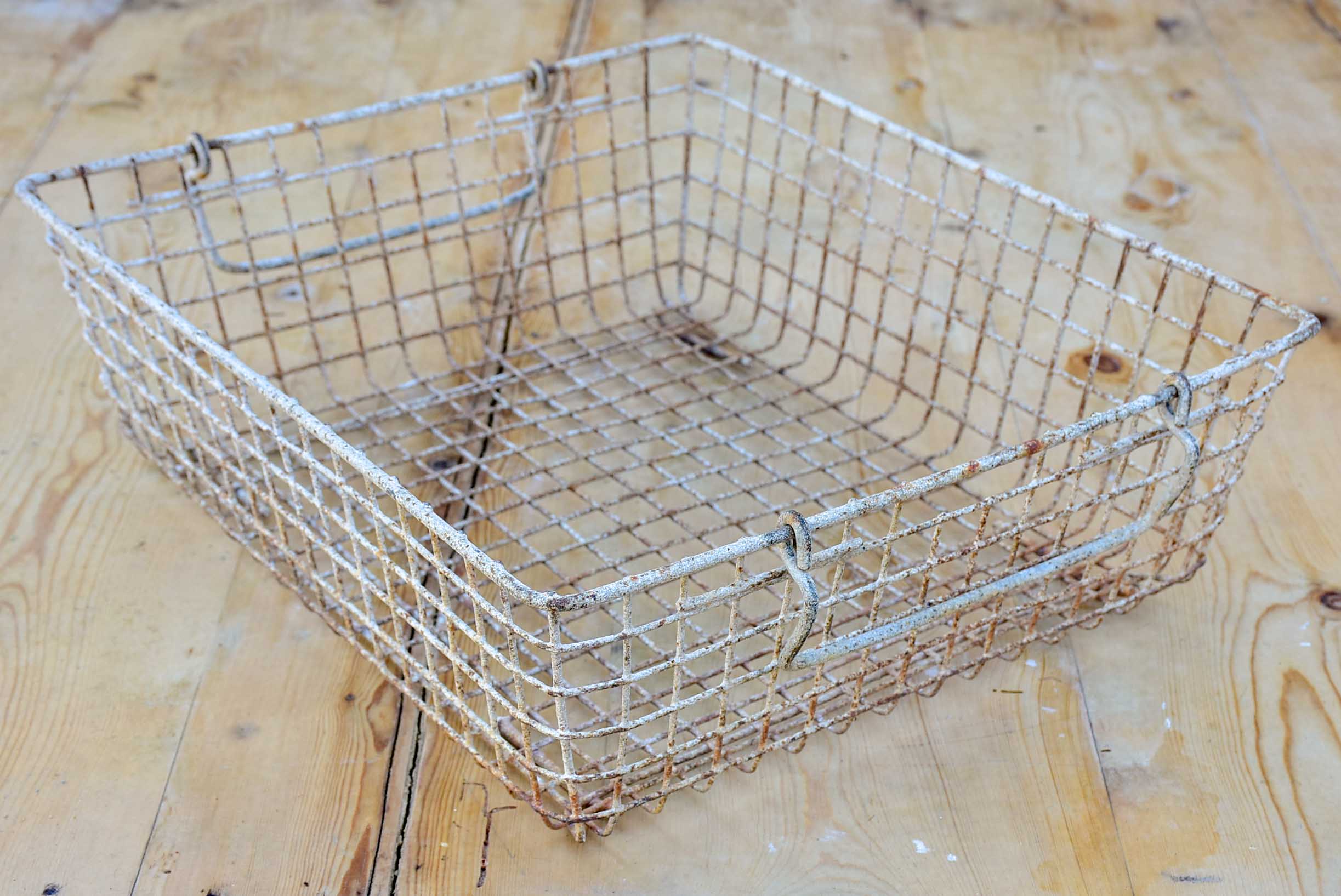 Large rustic iron basket - 1960's