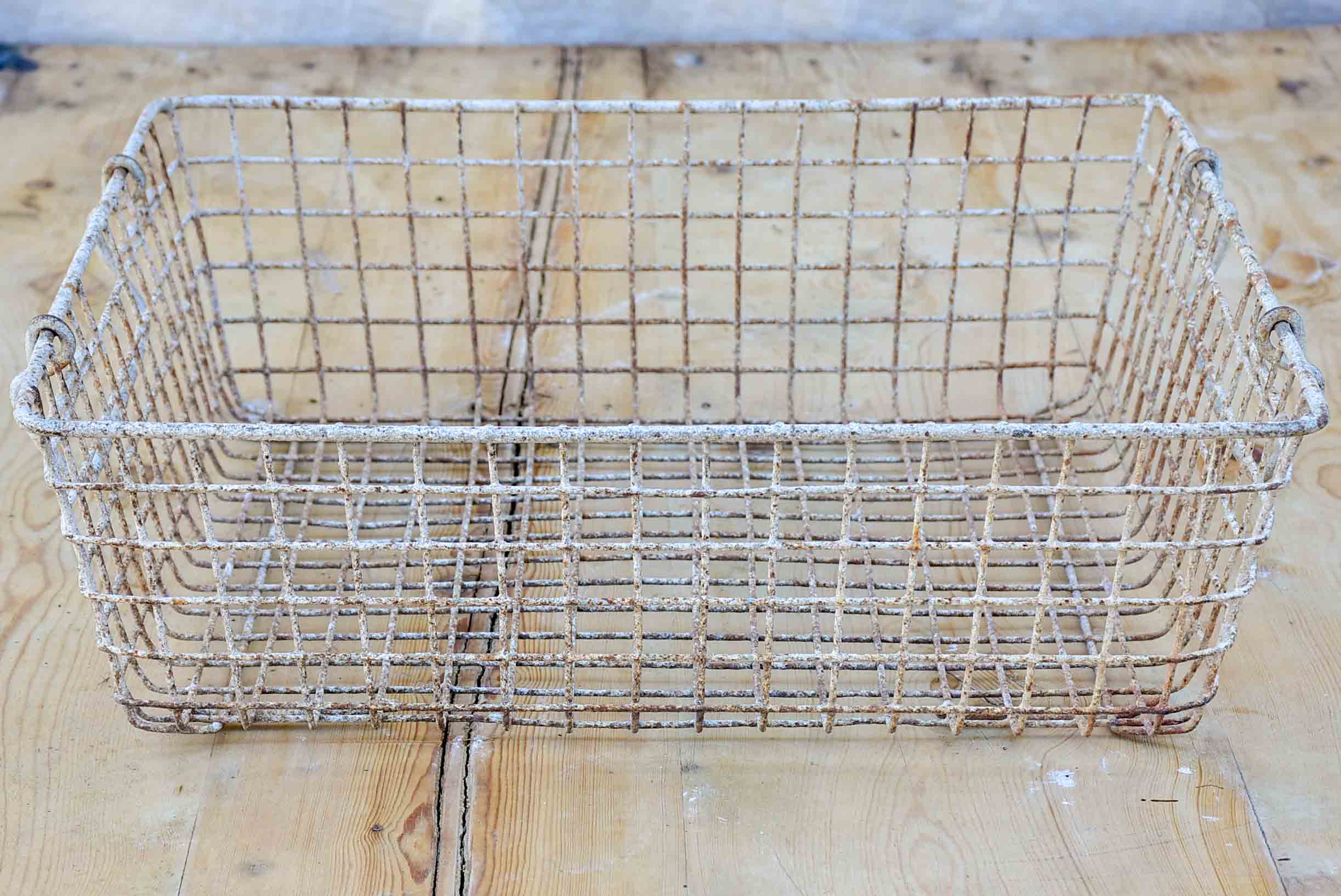 Large rustic iron basket - 1960's