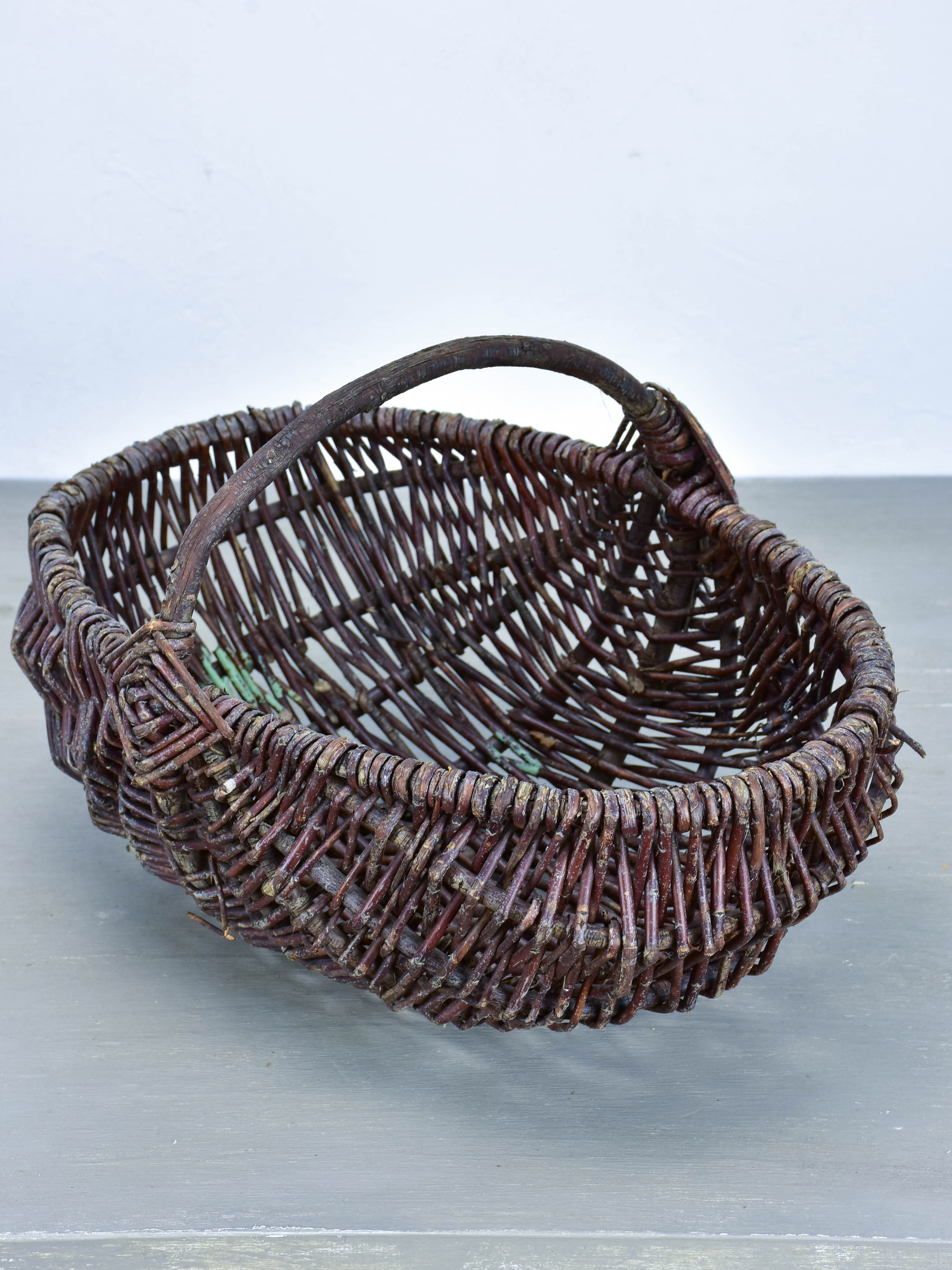 Vintage French basket with handle