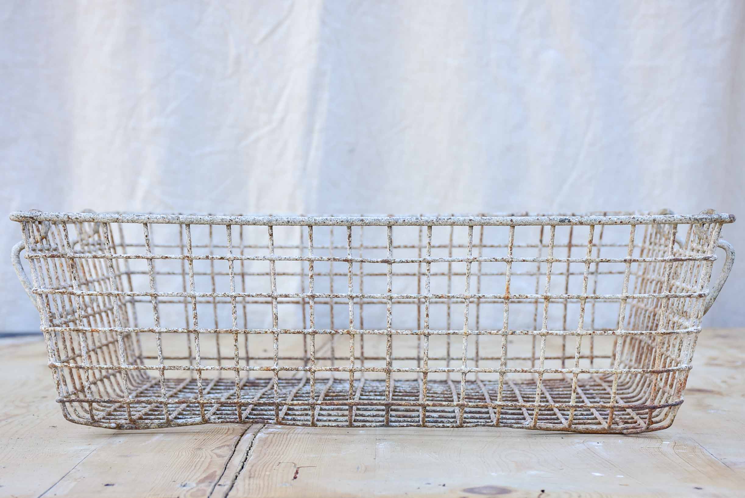 Large rustic iron basket - 1960's