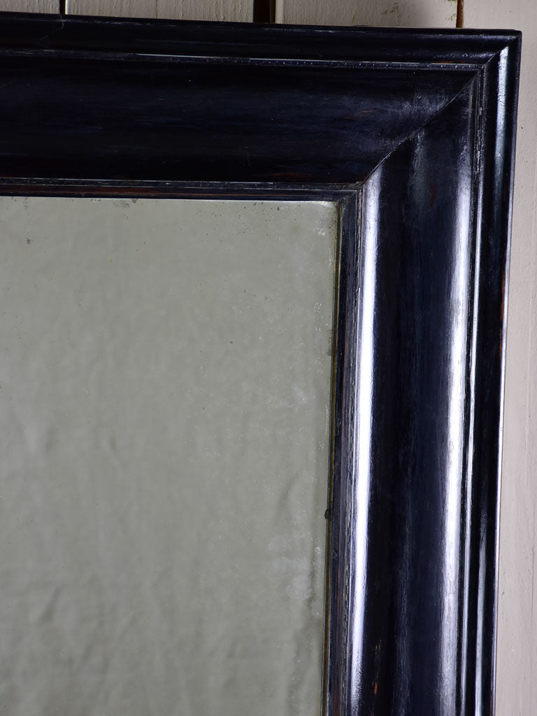 Late 19th Century French mirror with black painted frame 31" x 37¾"