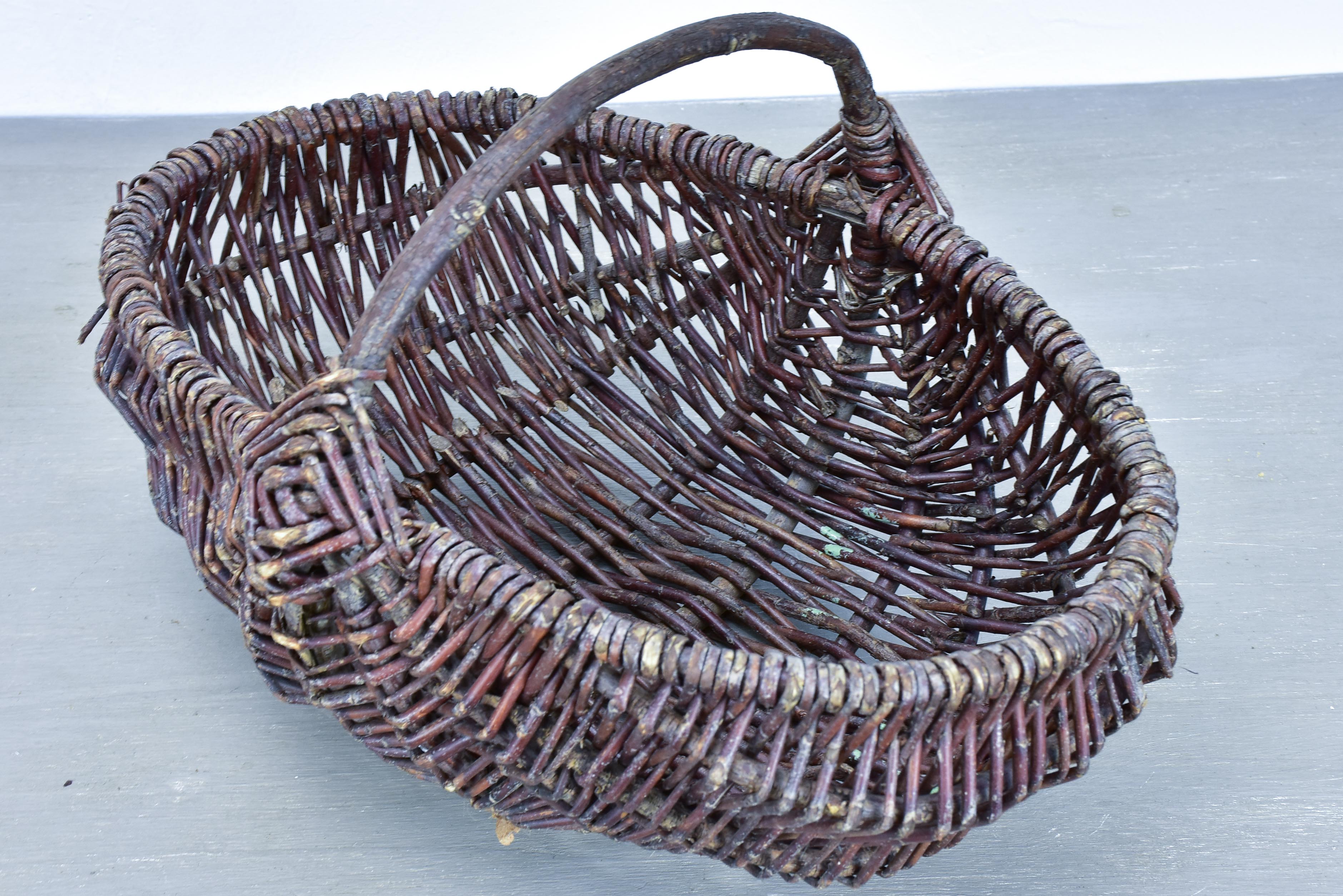 Vintage French basket with handle