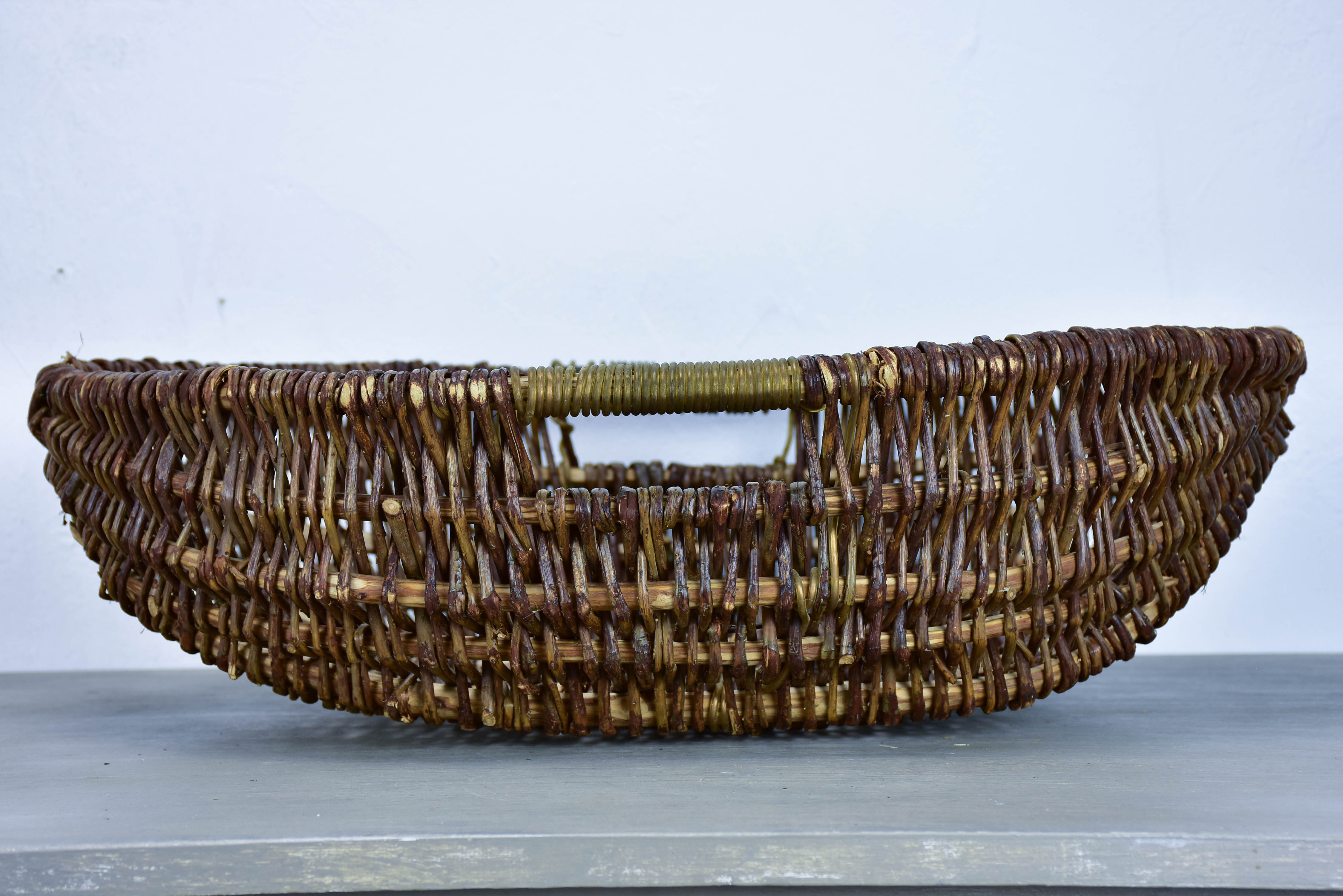 Vintage French harvest basket