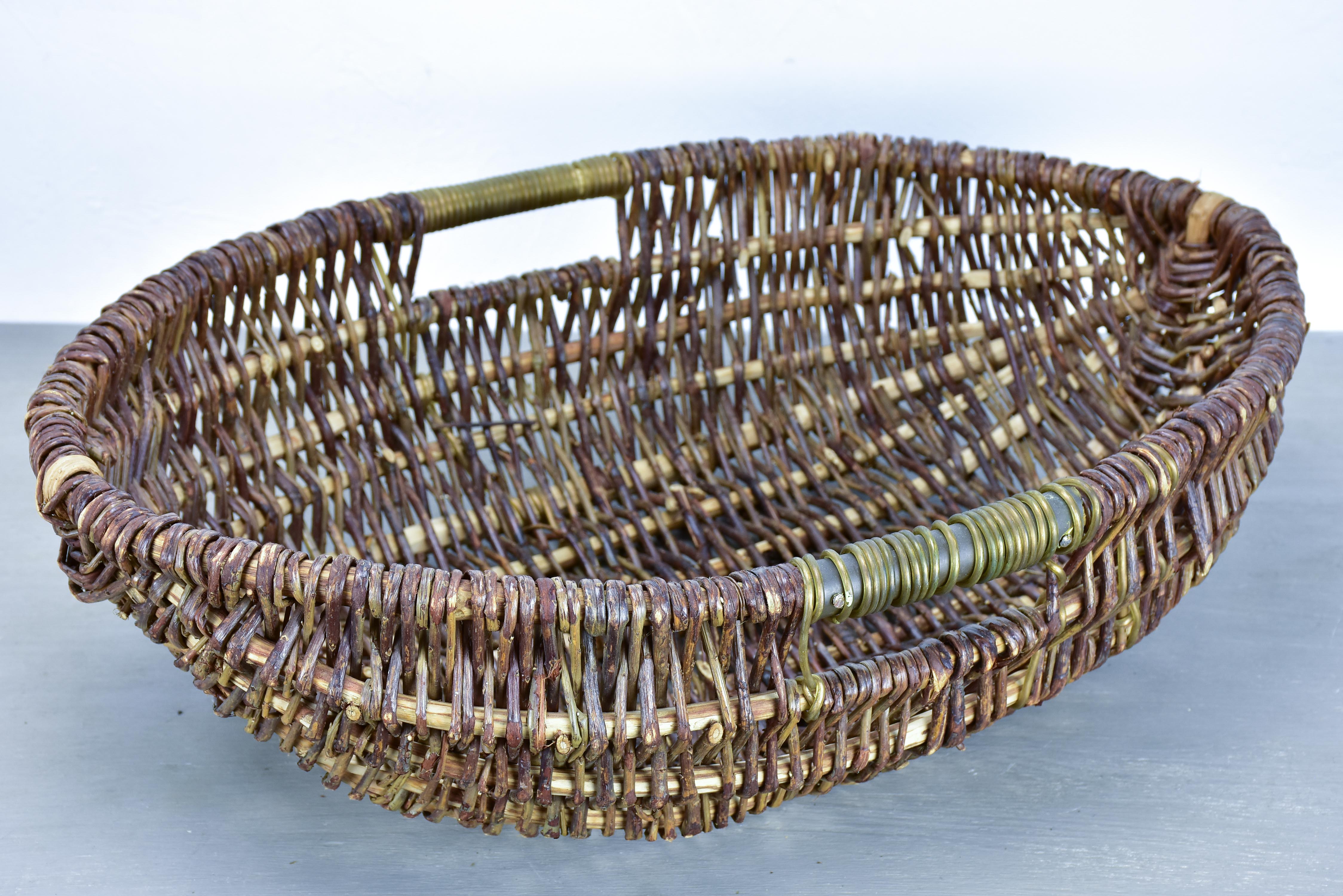 Vintage French harvest basket