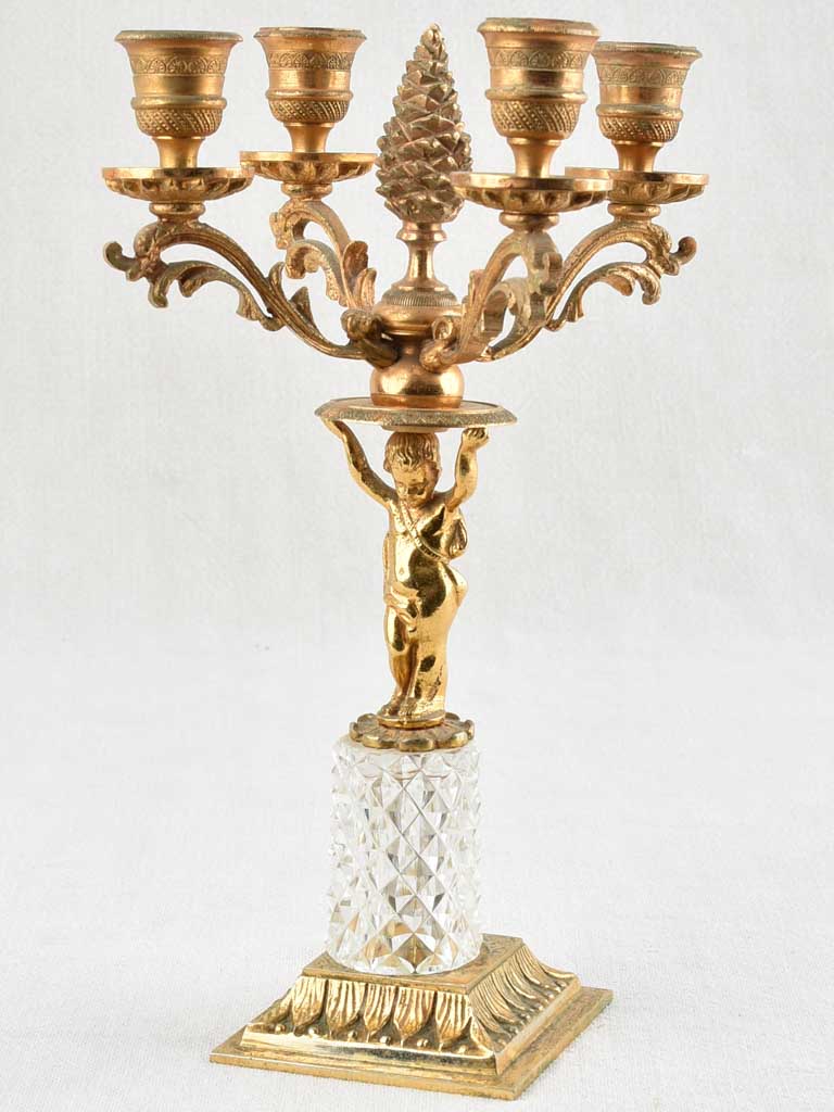 Gold finished bronze candlesticks