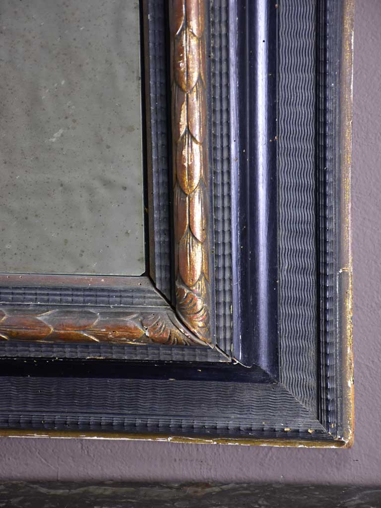 Very large 17th Century Italian mirror with nine mirror pane 50¾" x 61"