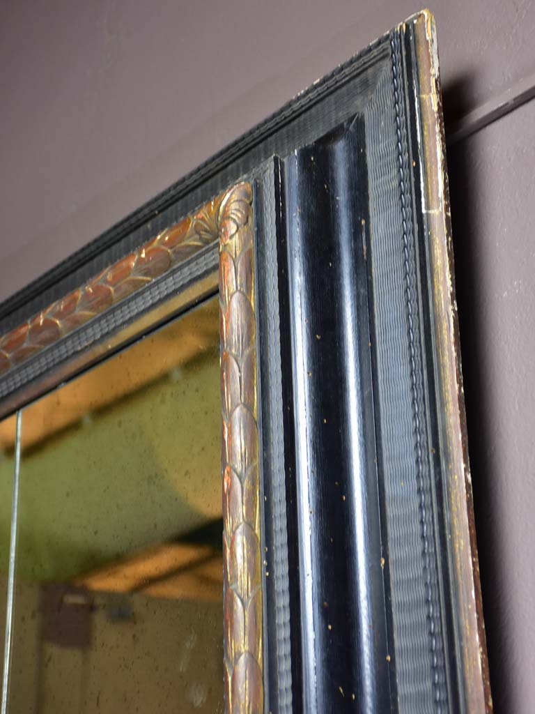 Very large 17th Century Italian mirror with nine mirror pane 50¾" x 61"