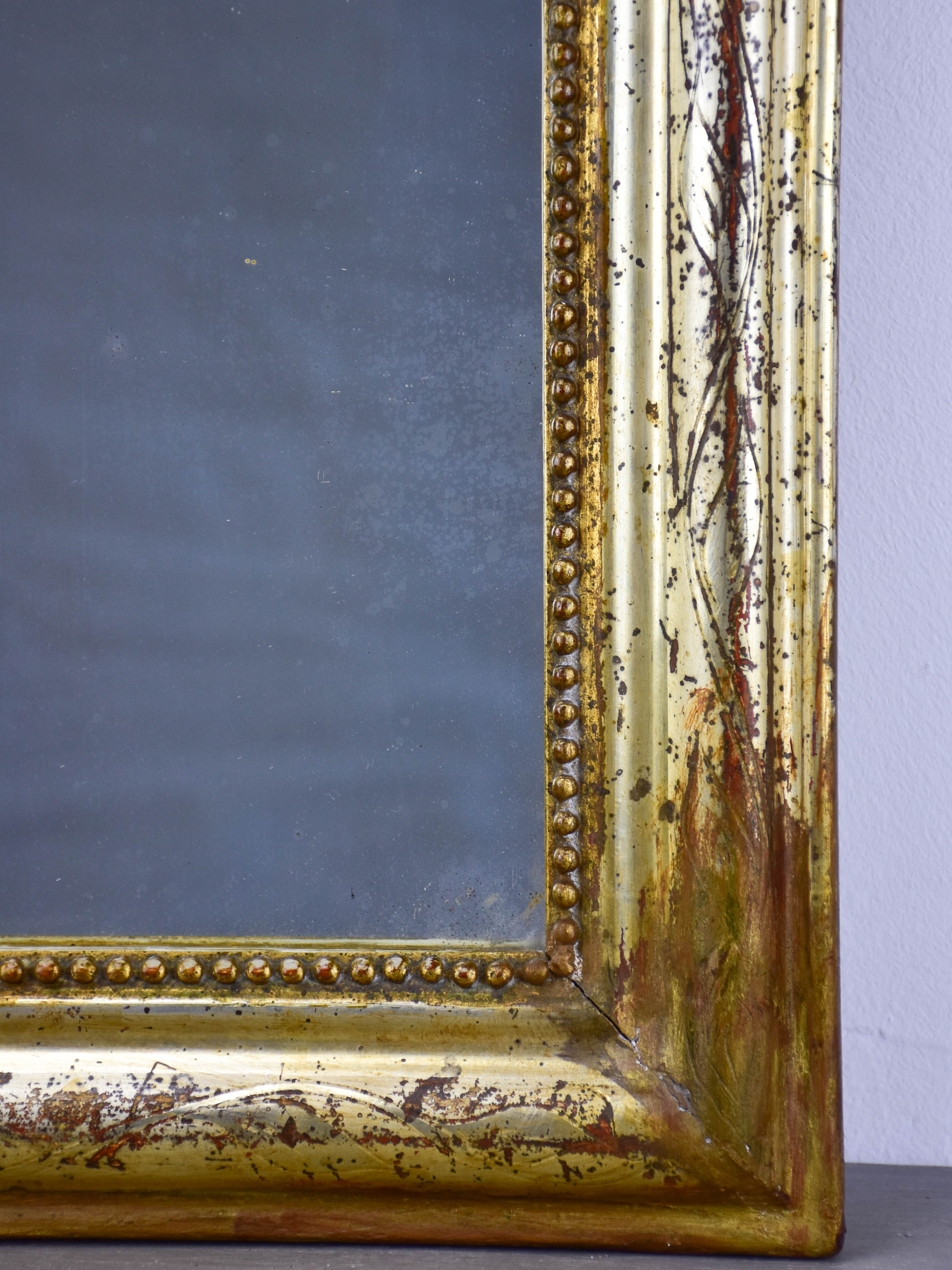 Small gilded Louis Philippe mirror 15 ¼'' x 19”