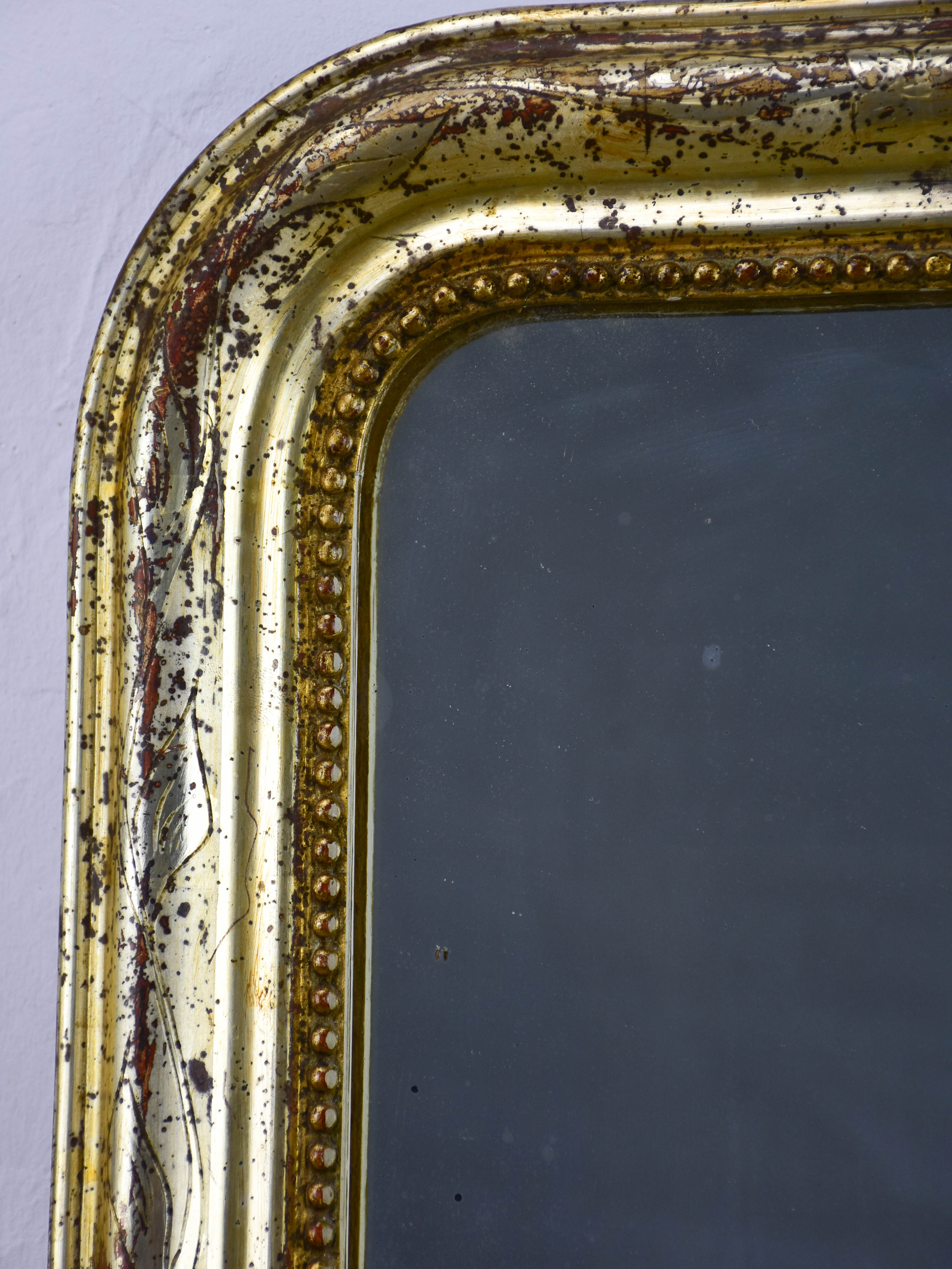 Small gilded Louis Philippe mirror 15 ¼'' x 19”