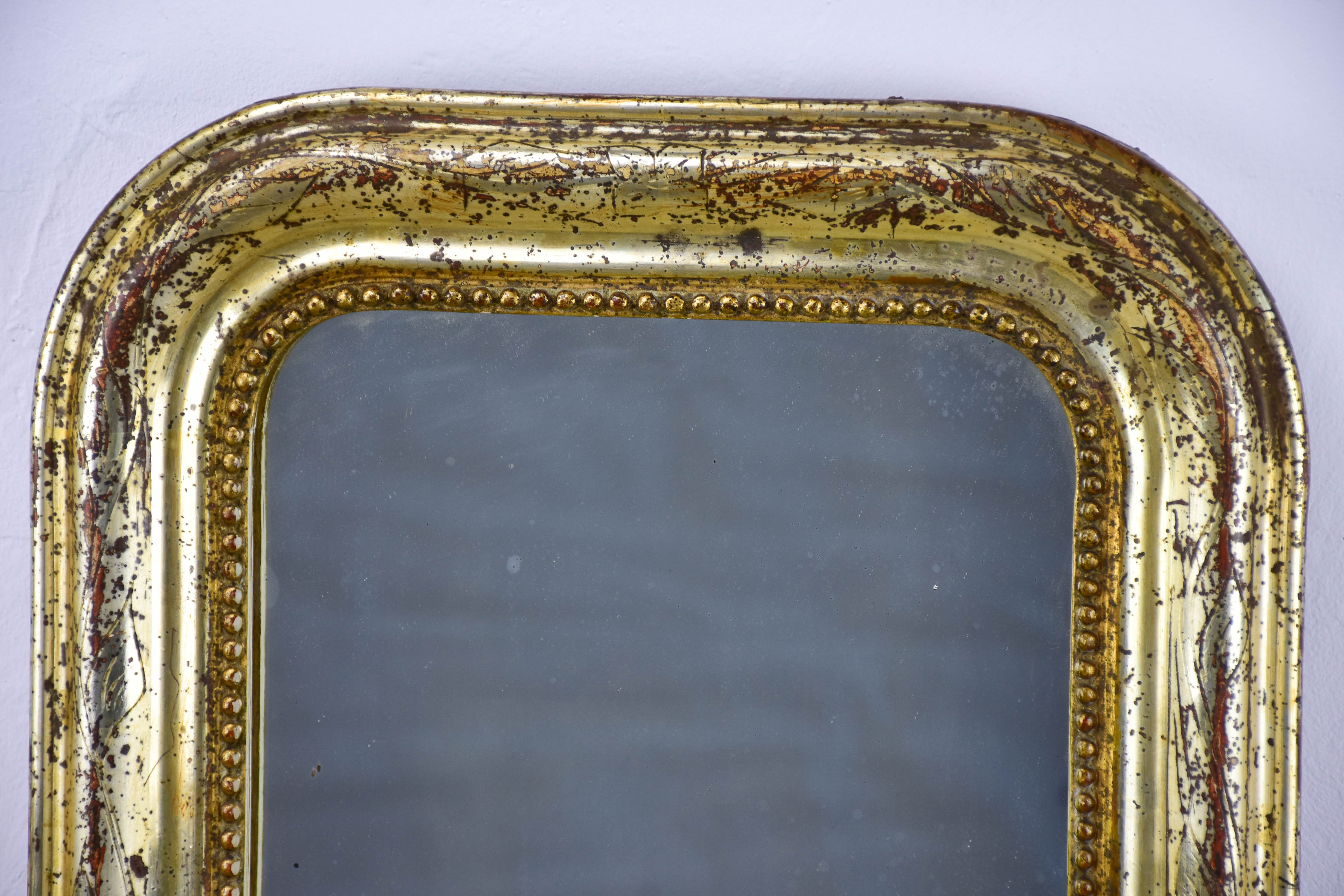 Small gilded Louis Philippe mirror 15 ¼'' x 19”