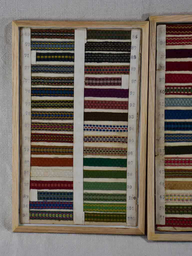 Collection of early twentieth century fabric trim samples