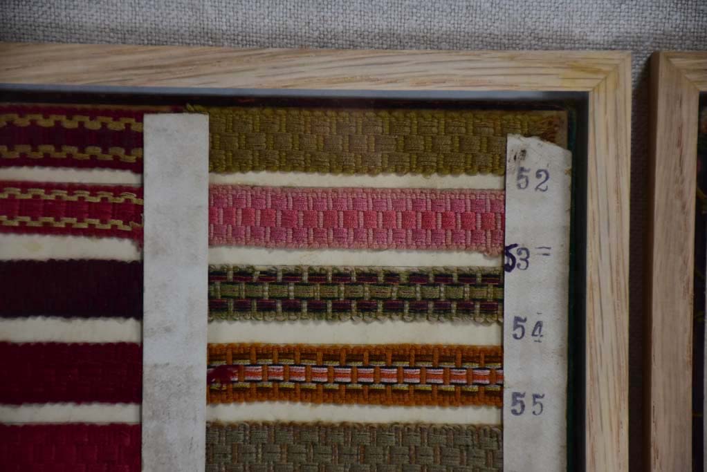 Collection of early twentieth century fabric trim samples