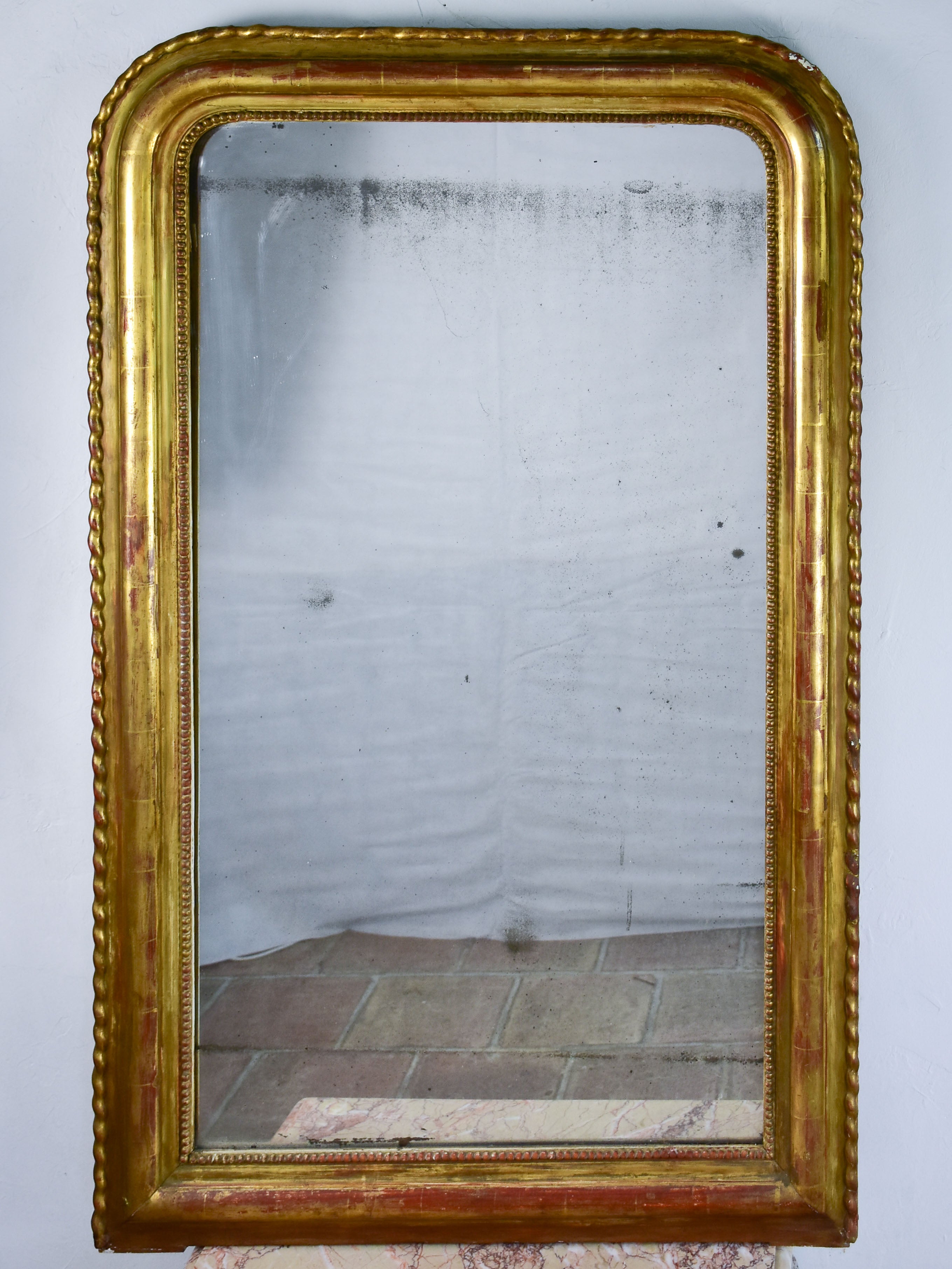 Large gilded French Louis Philippe mirror