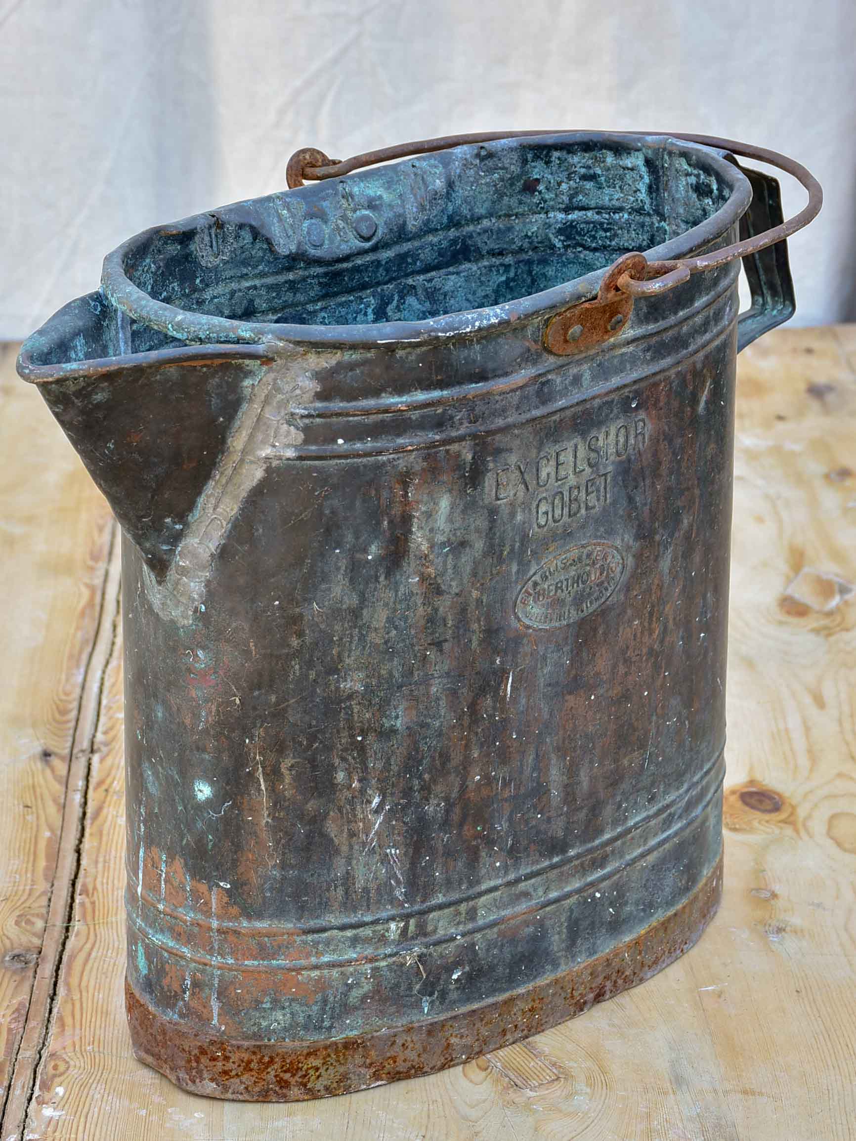 Antique French copper pouring can