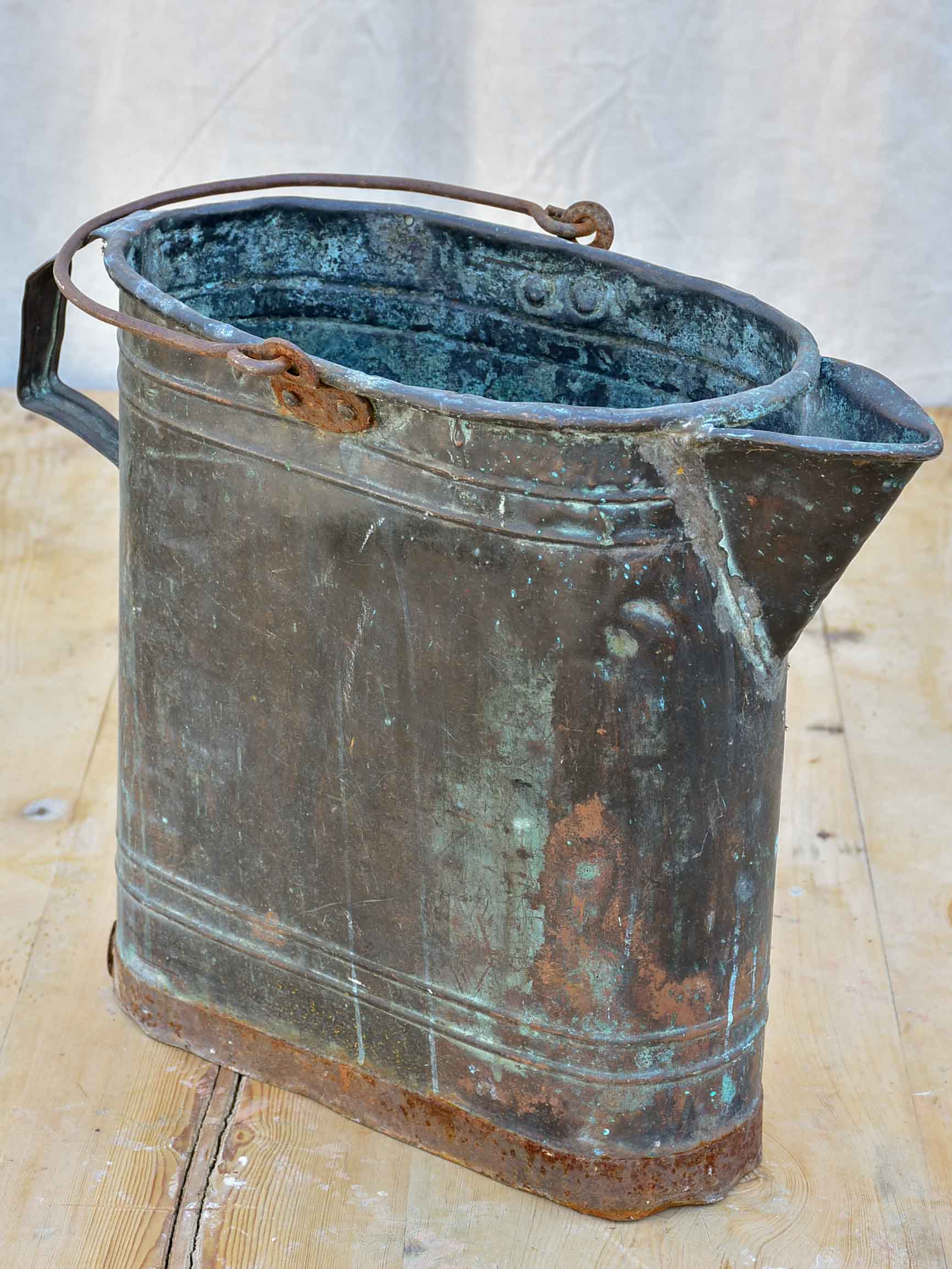 Antique French copper pouring can