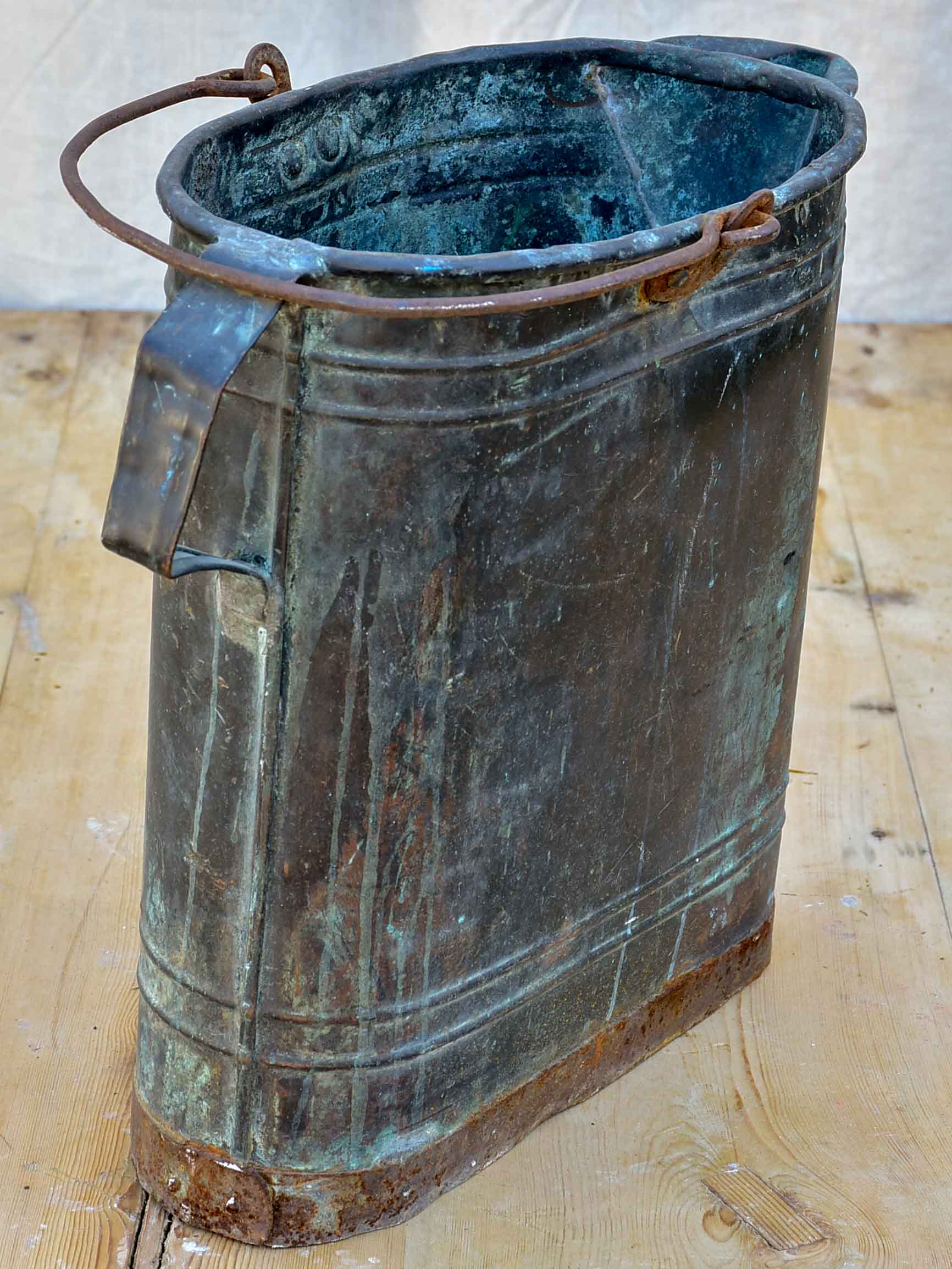 Antique French copper pouring can