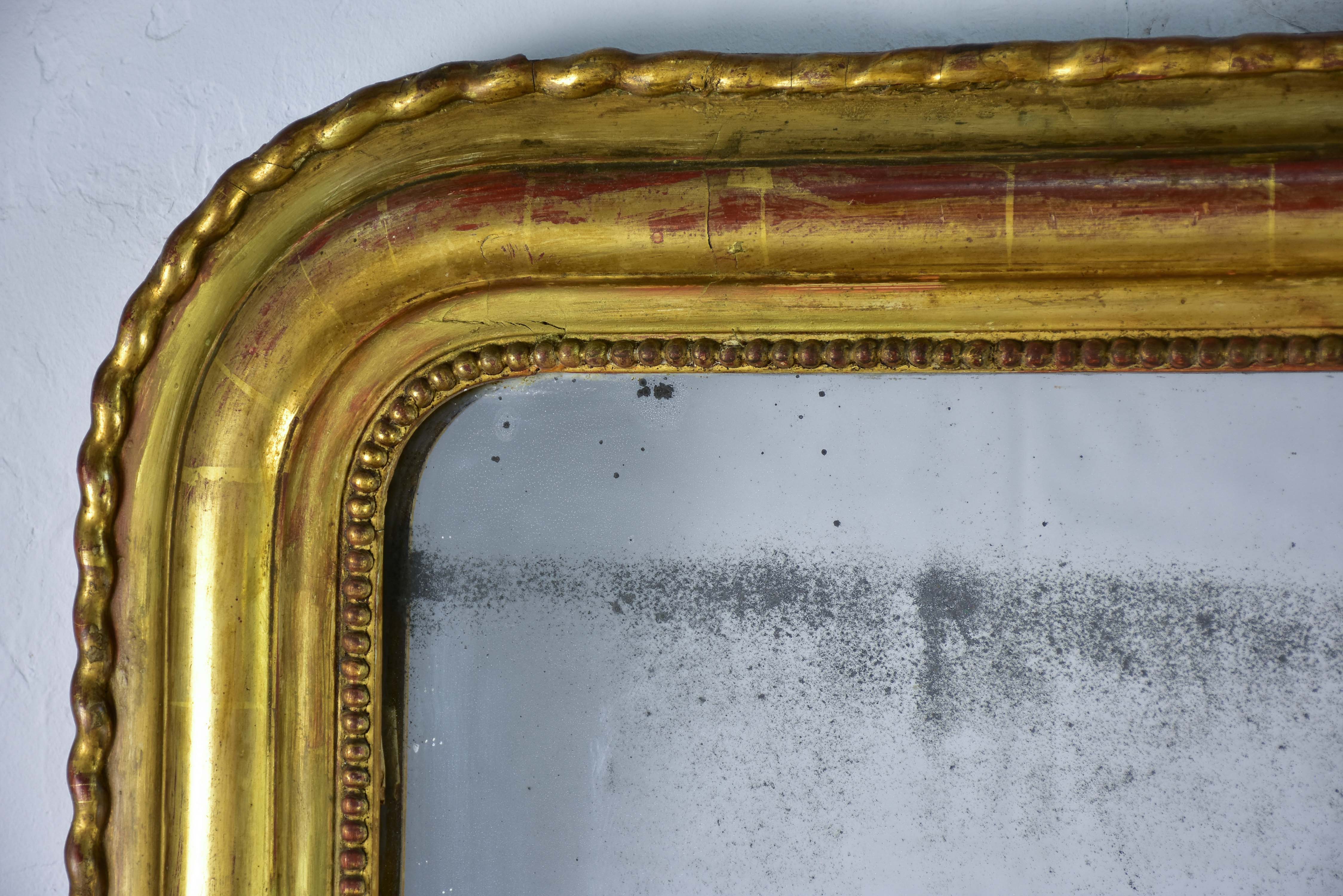 Large gilded French Louis Philippe mirror