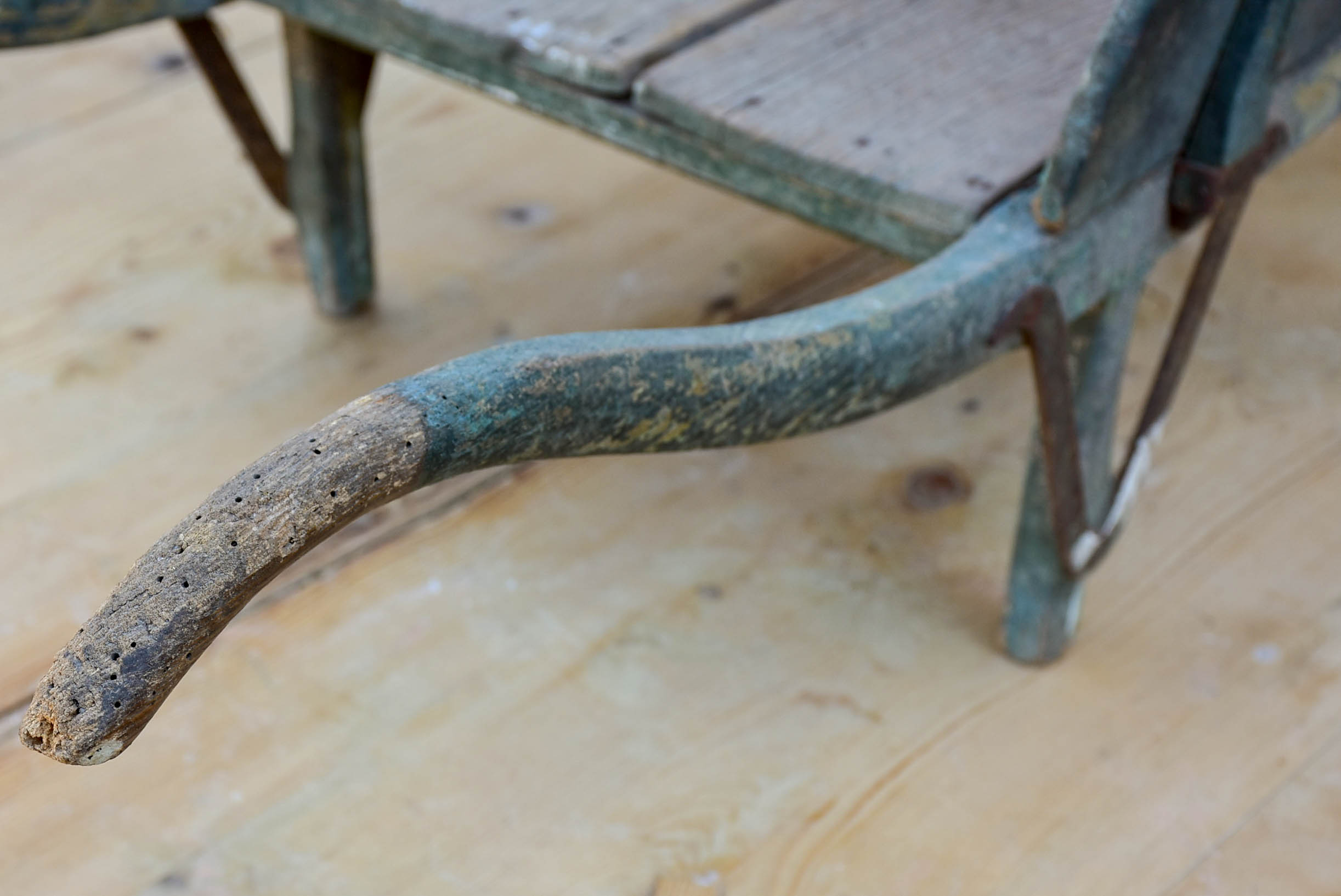 Antique French children's toy wheelbarrow