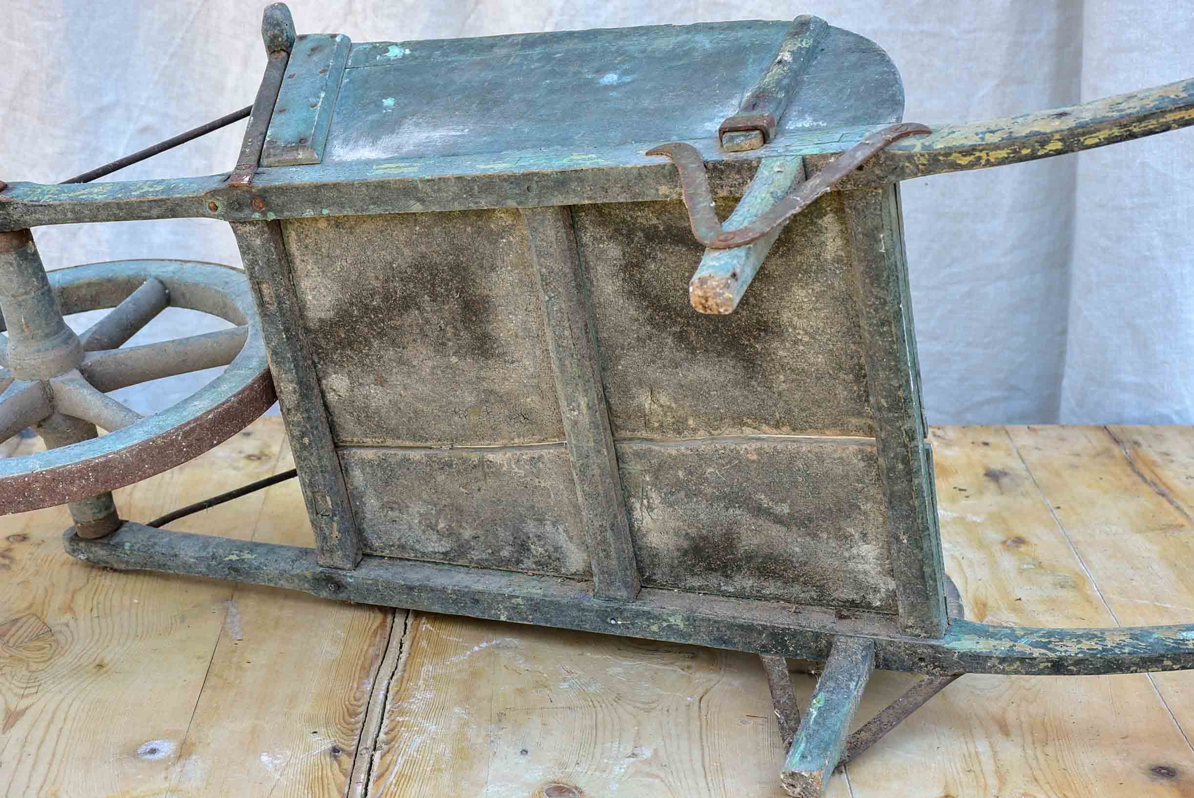 Antique French children's toy wheelbarrow