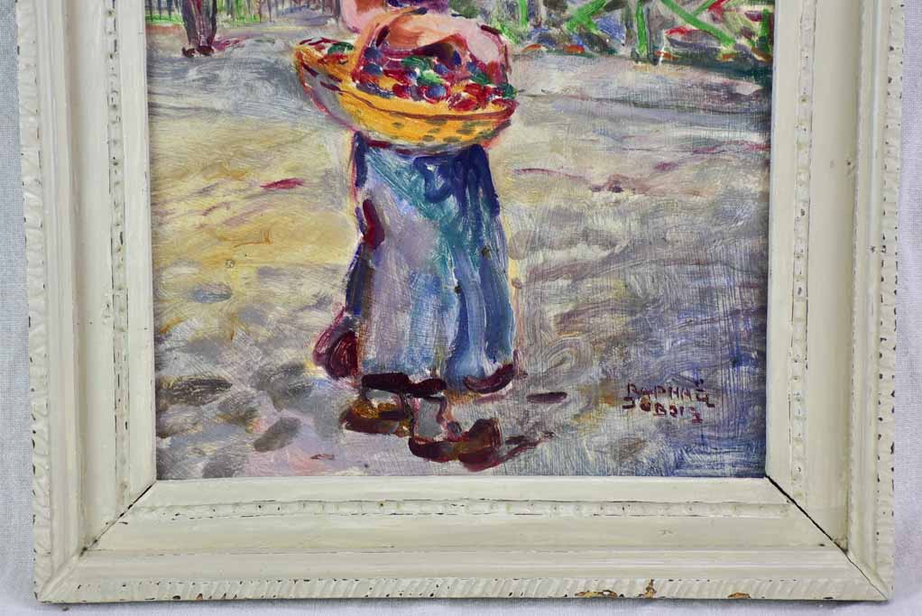 Re-varnished antique Belgian card painting