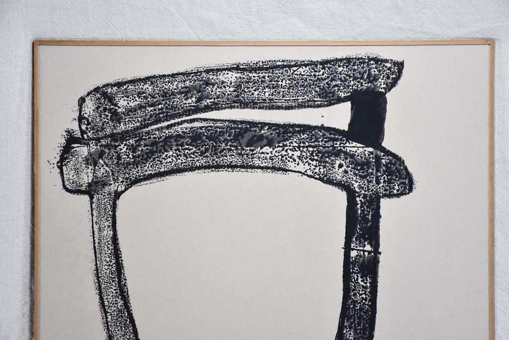 1/2 Monotype oil on paper of a chair by Caroline Beauzon 2009 19¾" x 25½"