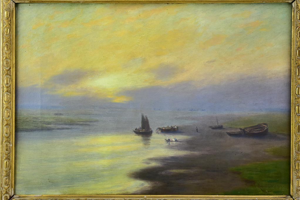 Swedish coast - Johannes Martin Grimelund (1842-1917) 19¼" x 24¾"